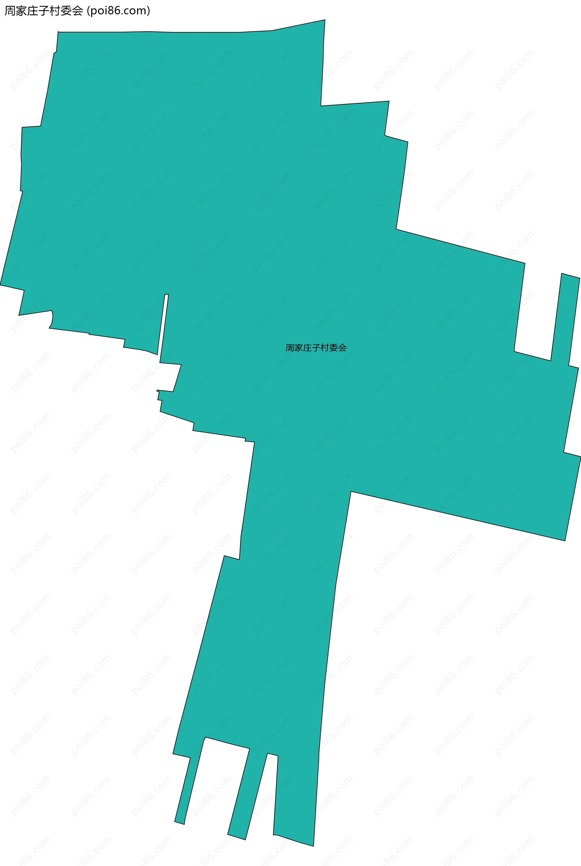 周家庄子村委会边界地图