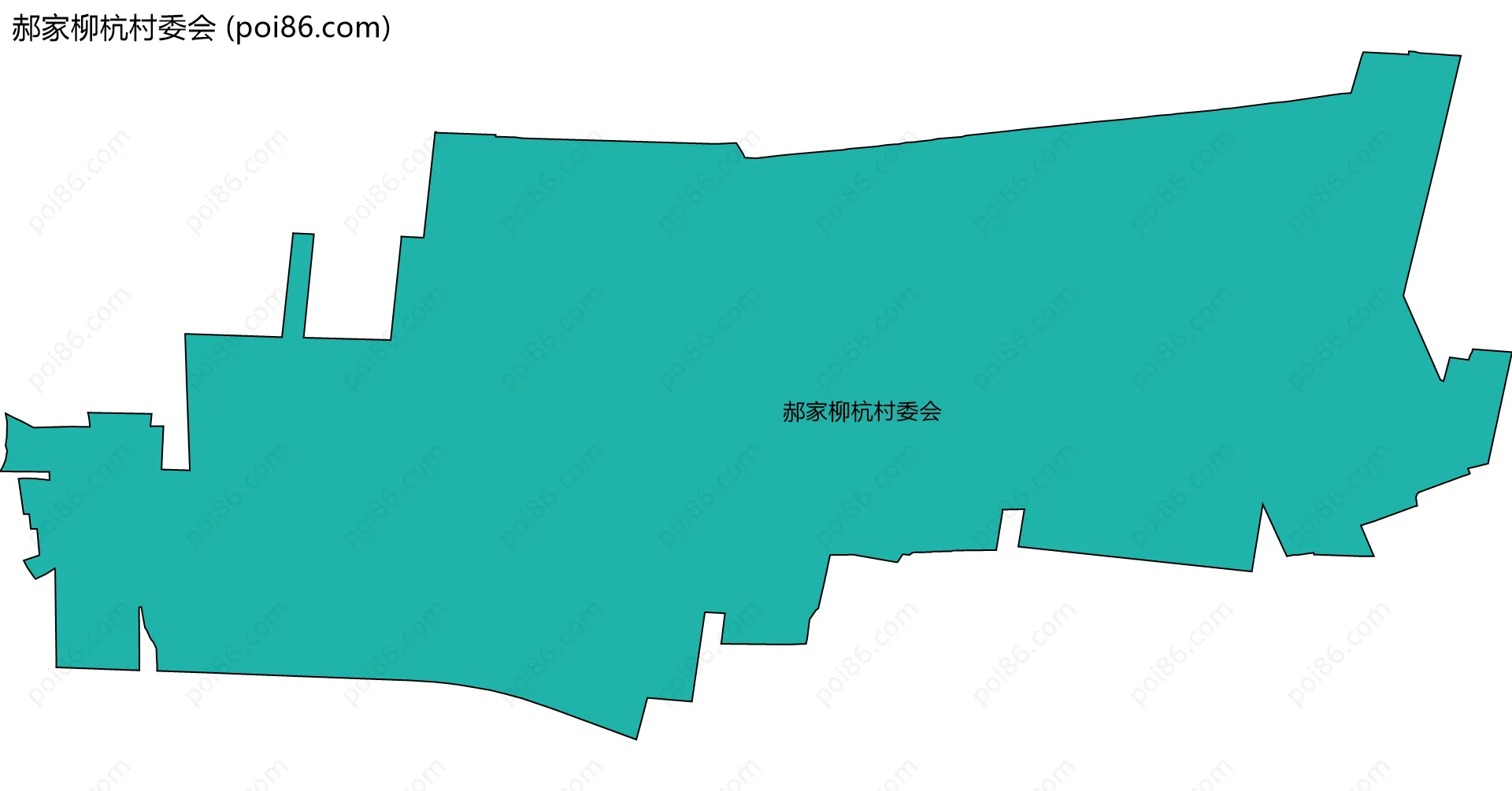 郝家柳杭村委会边界地图
