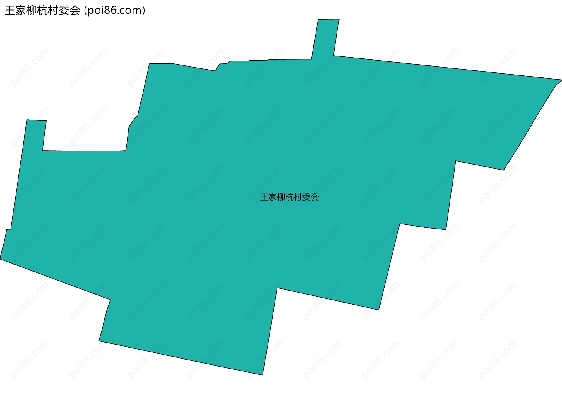 王家柳杭村委会边界地图