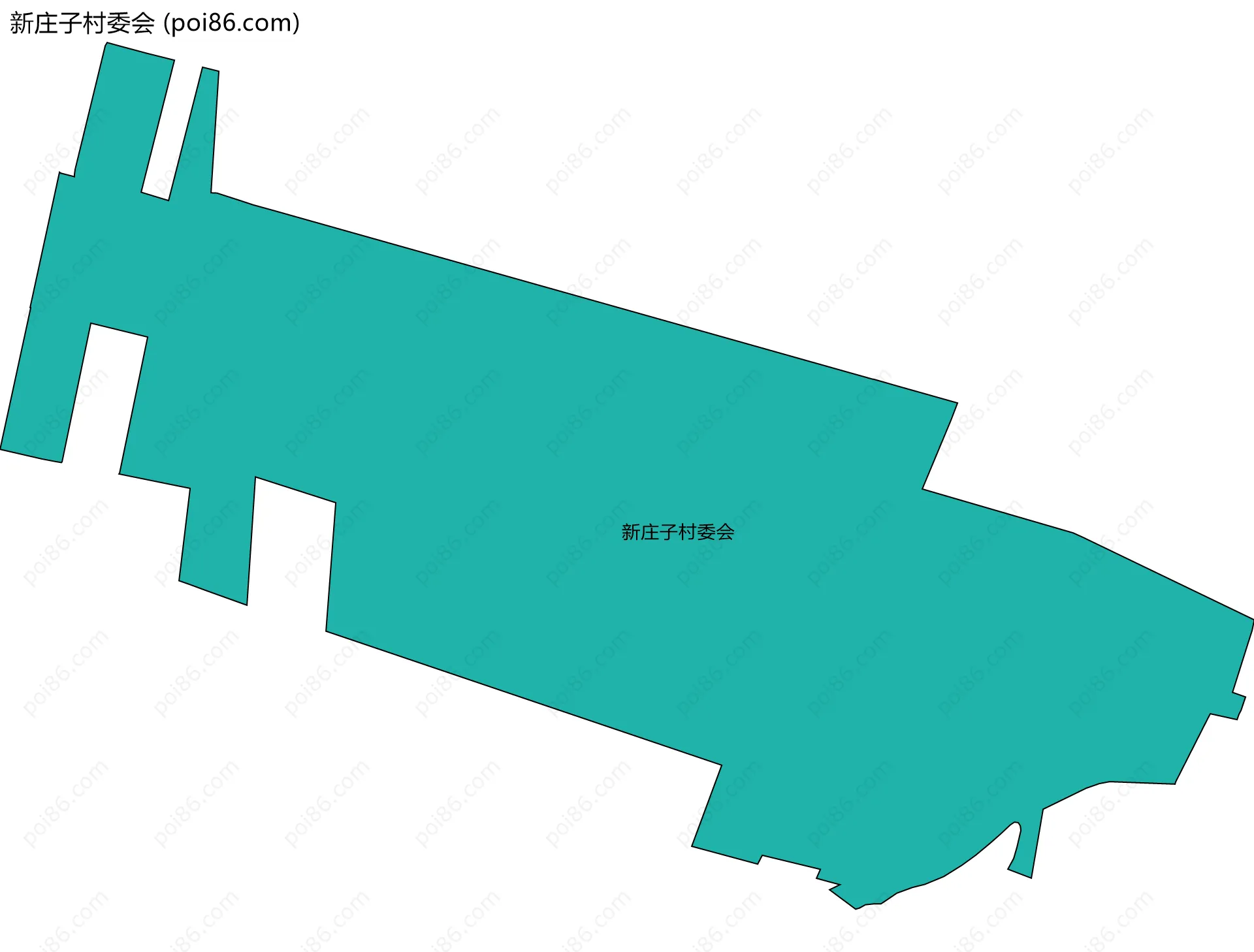 新庄子村委会边界地图