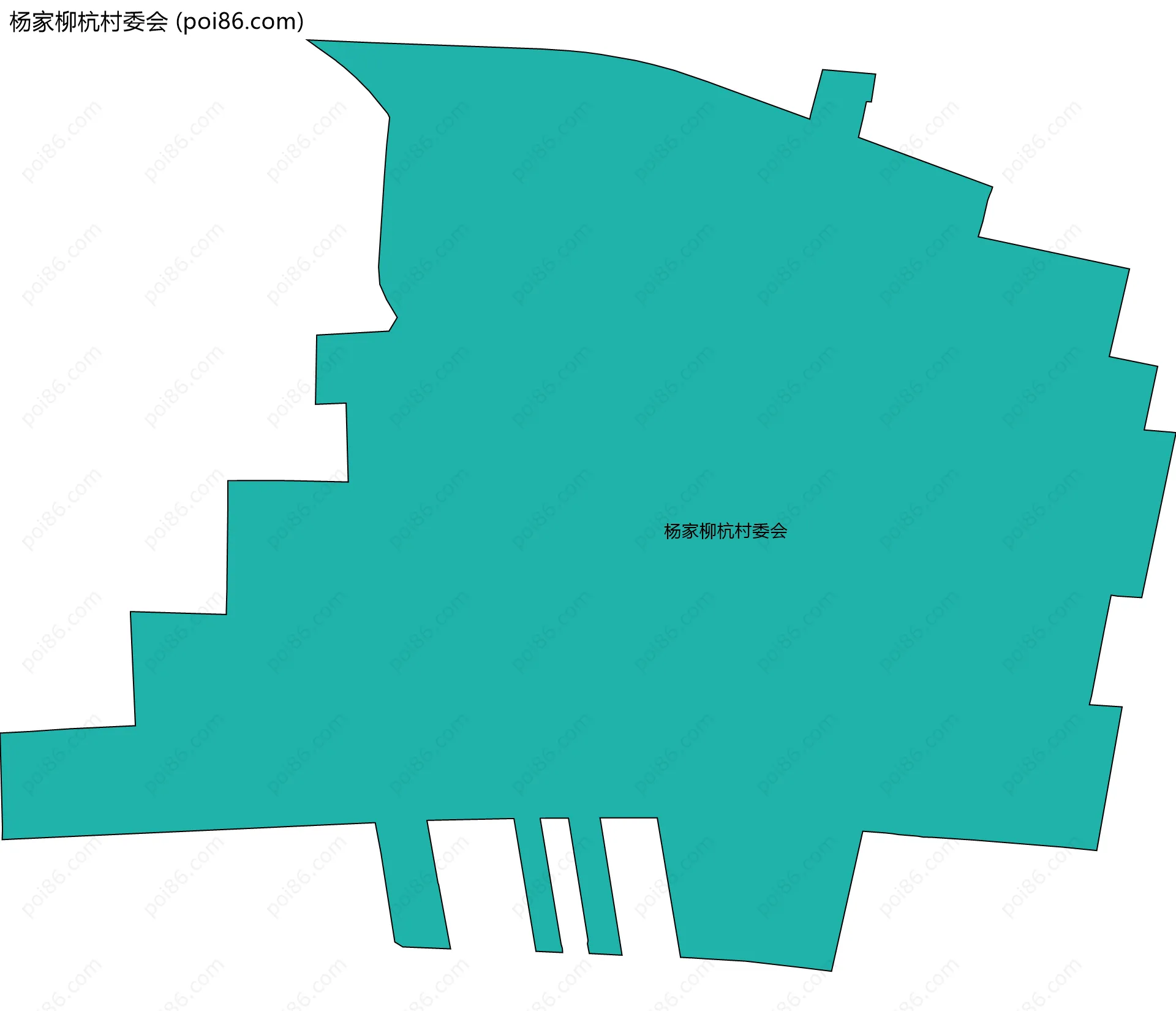 杨家柳杭村委会边界地图