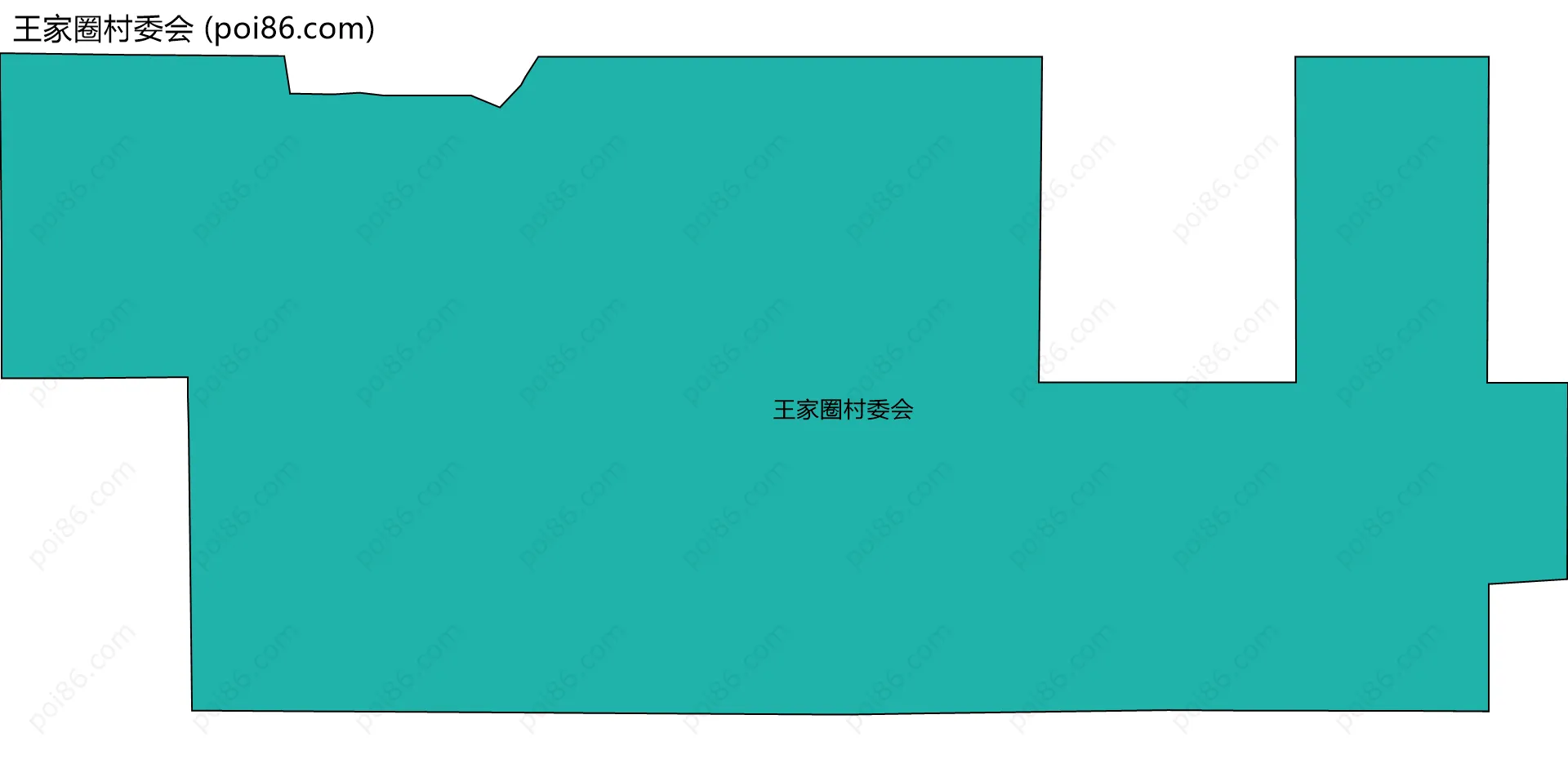 王家圈村委会边界地图