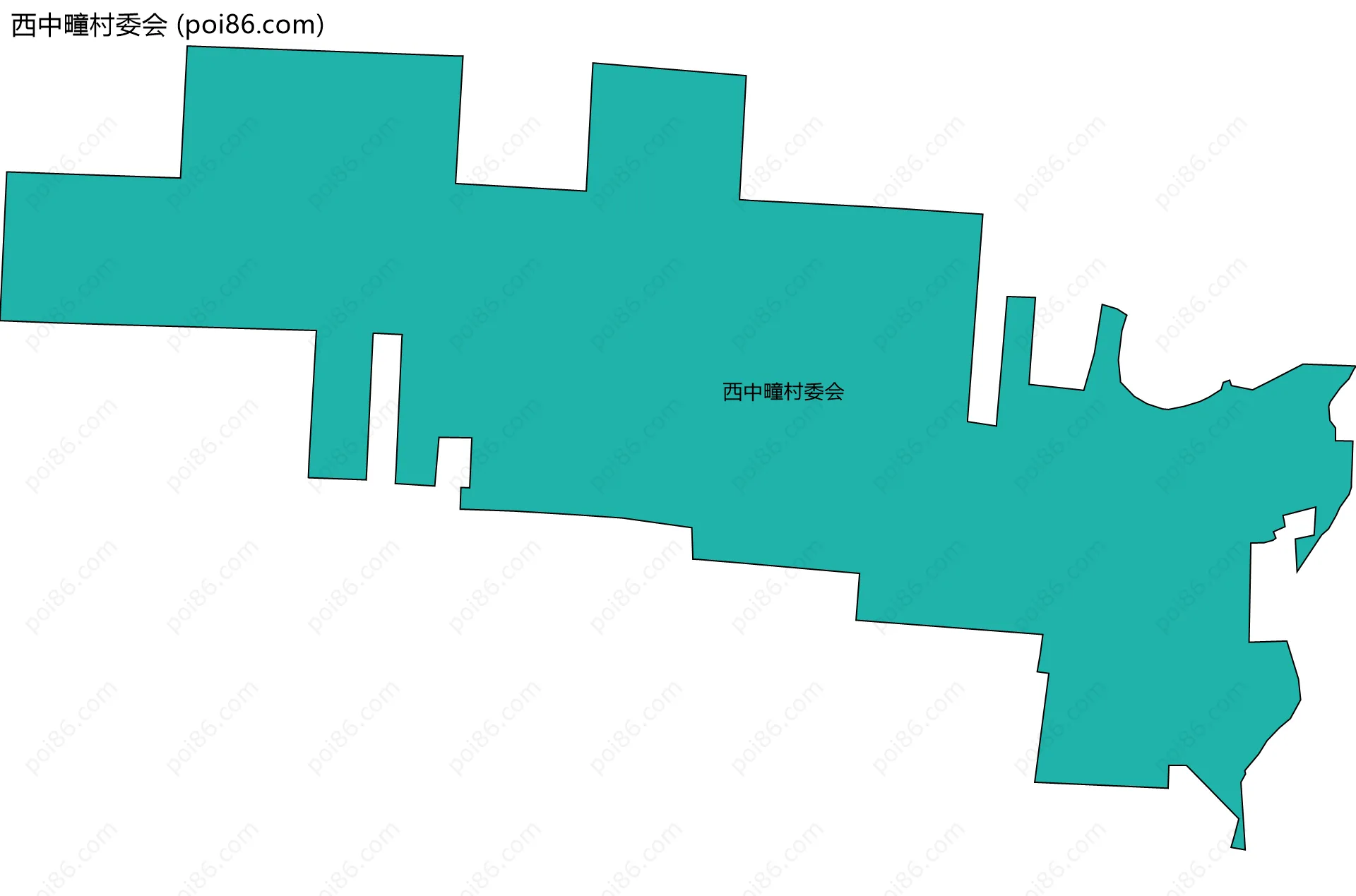 西中疃村委会边界地图
