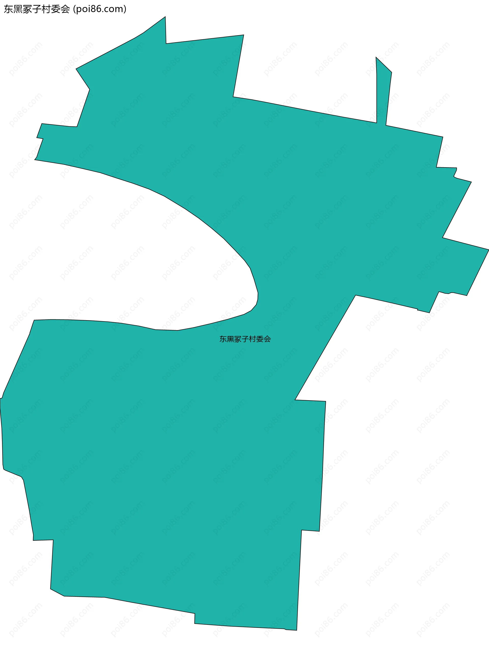 东黑冢子村委会边界地图