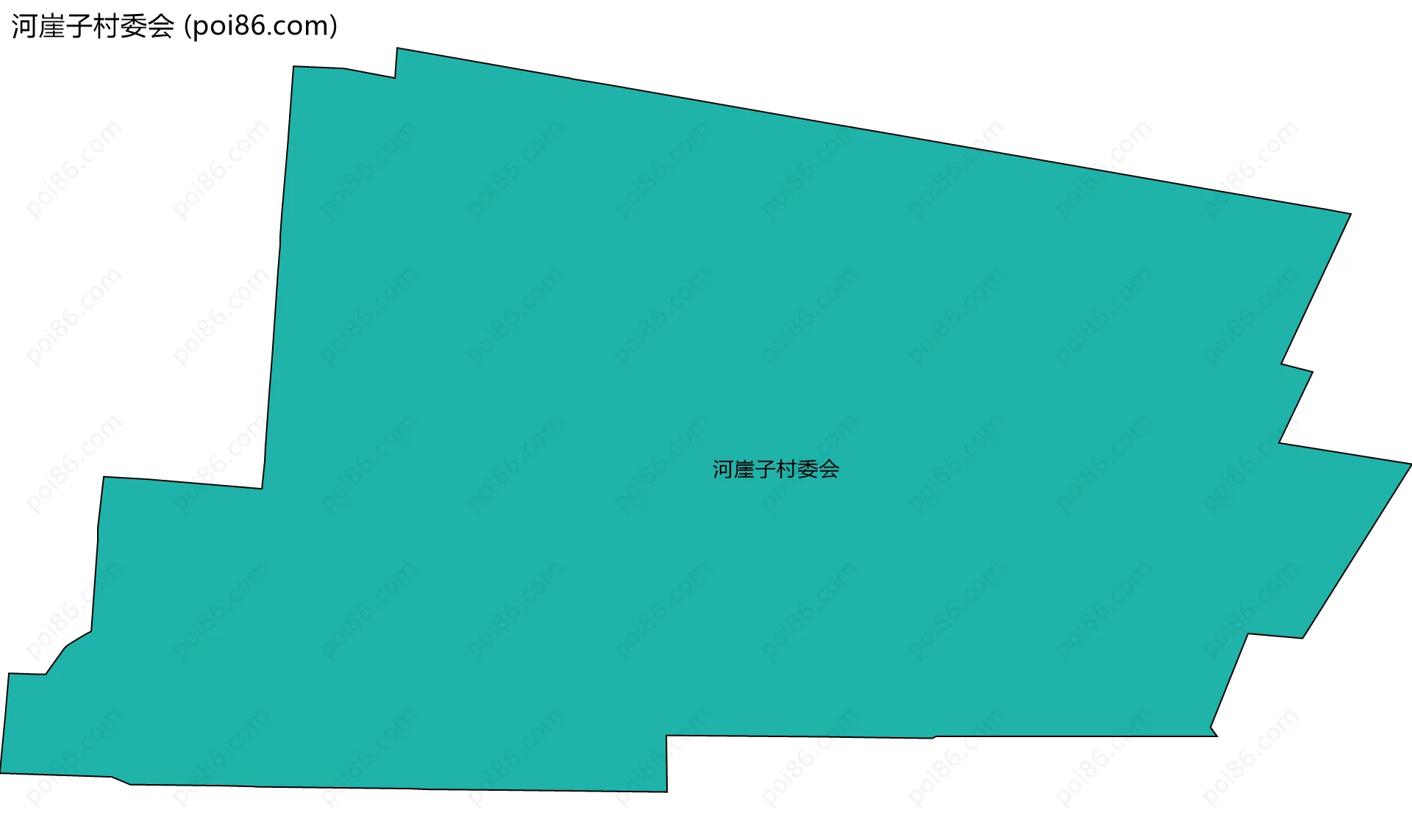 河崖子村委会边界地图