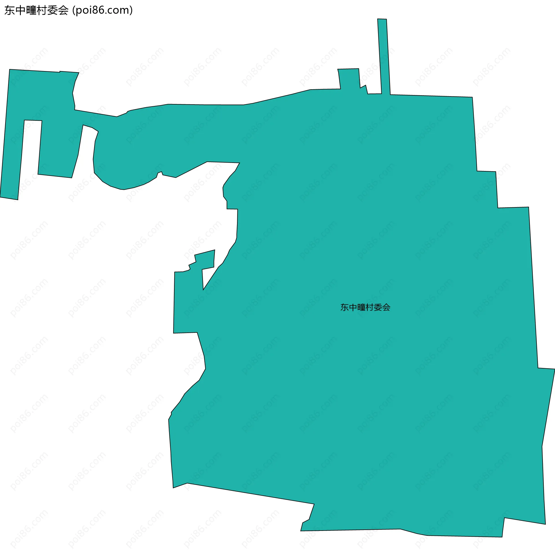 东中疃村委会边界地图