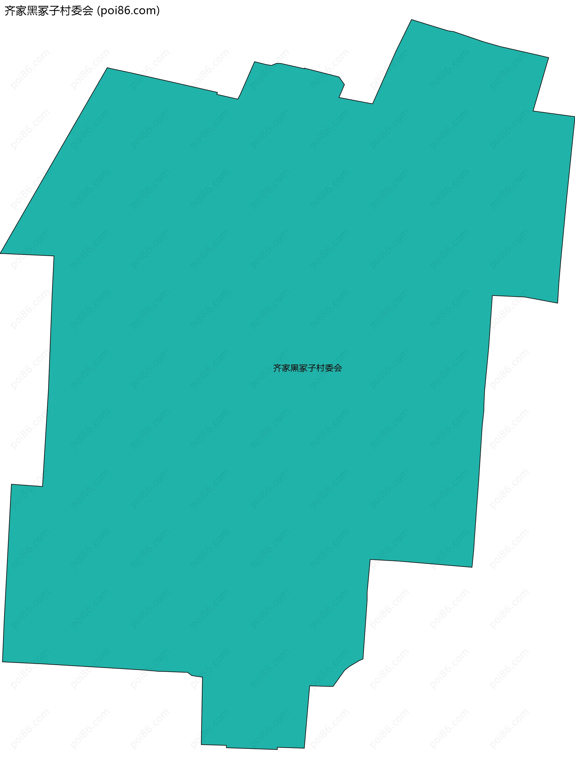 齐家黑冢子村委会边界地图