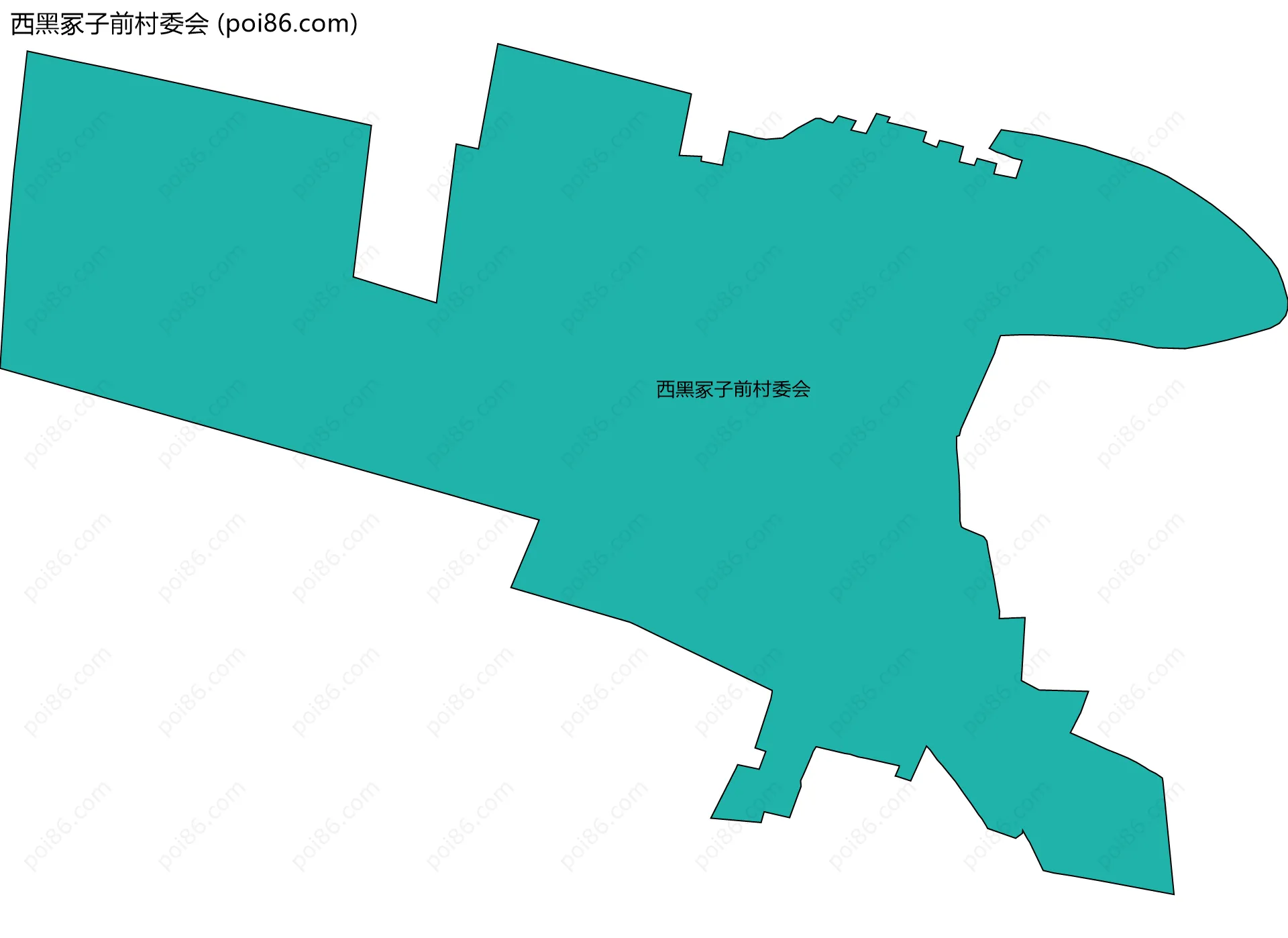 西黑冢子前村委会边界地图