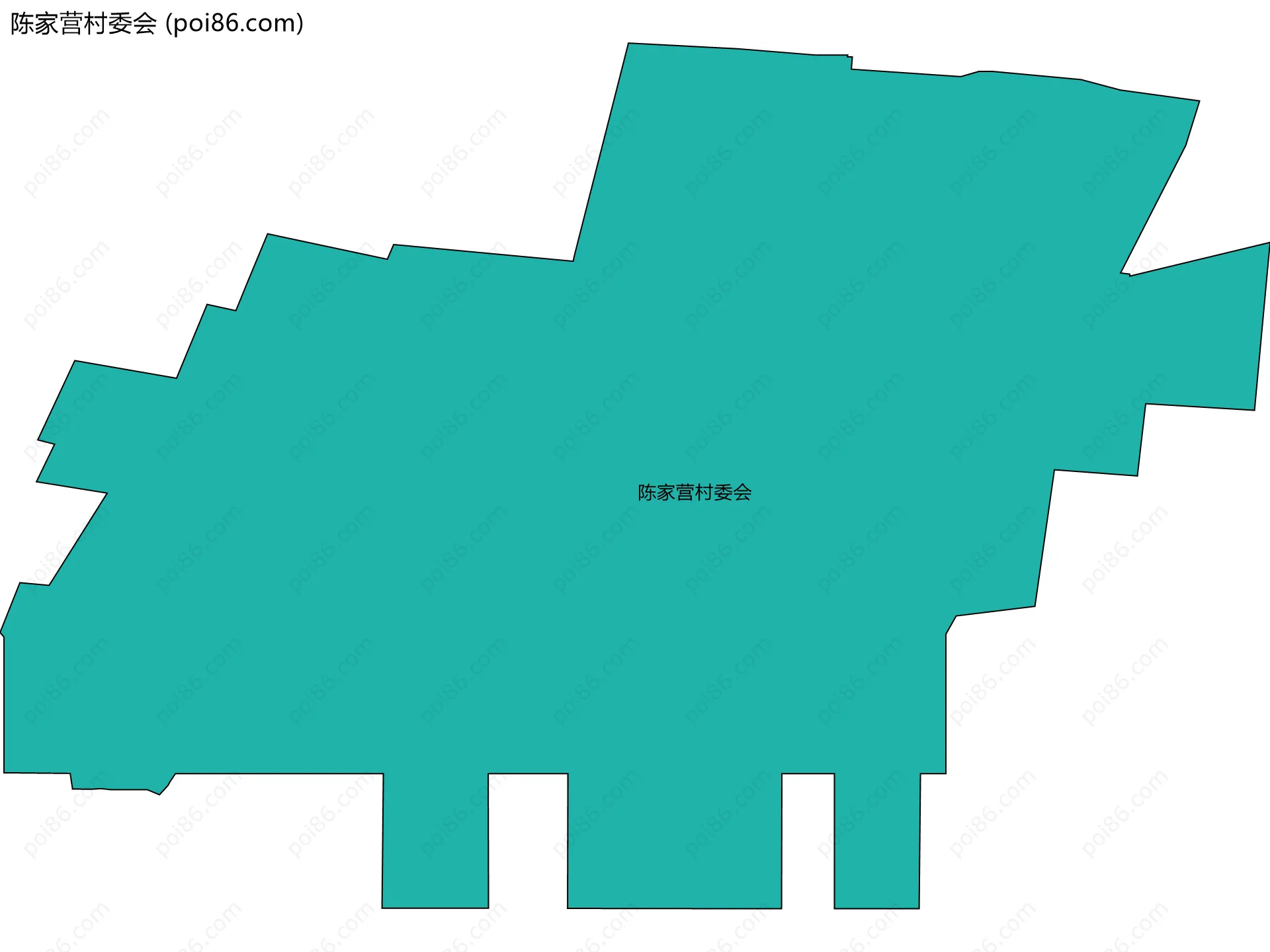 陈家营村委会边界地图