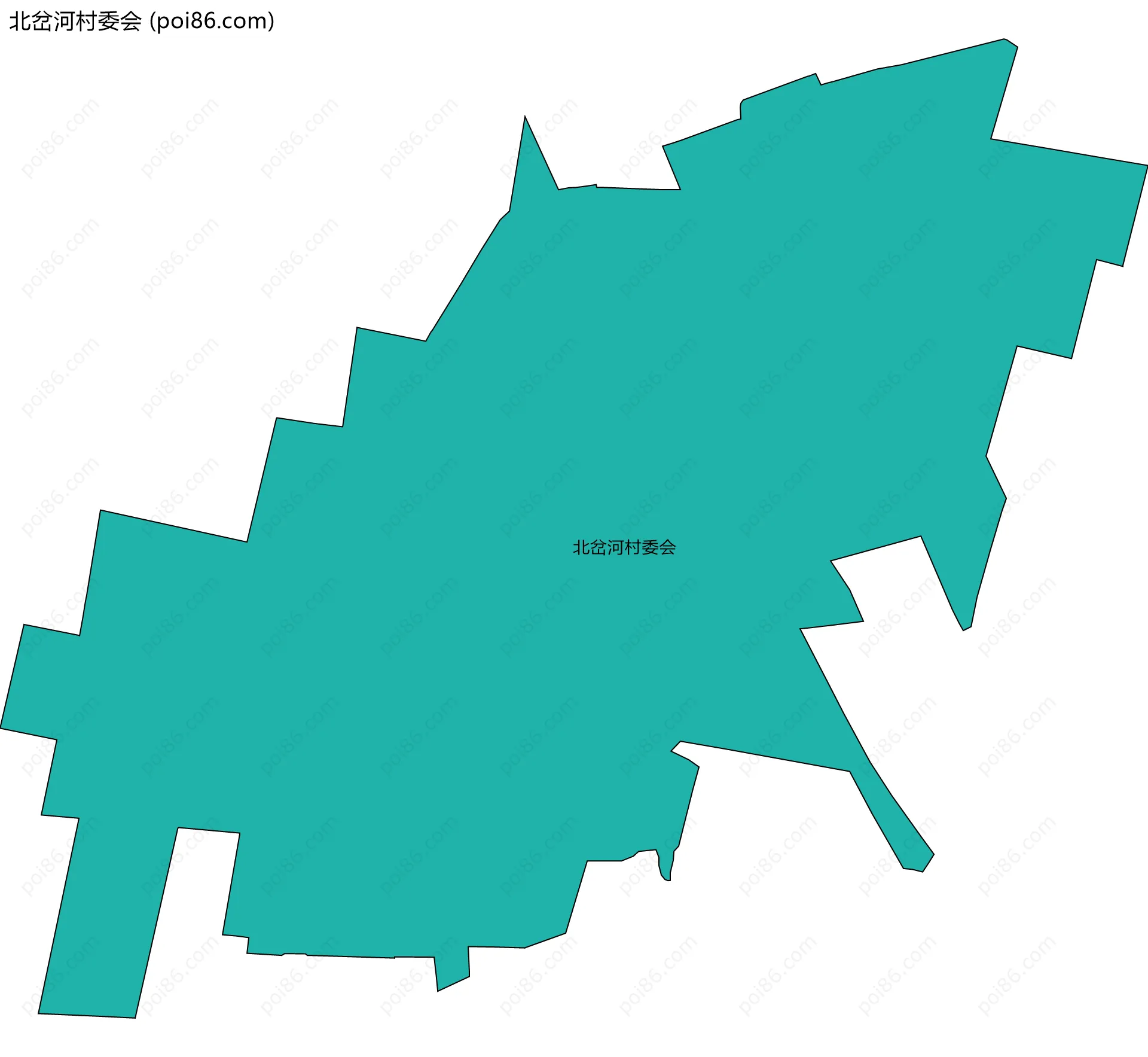 北岔河村委会边界地图