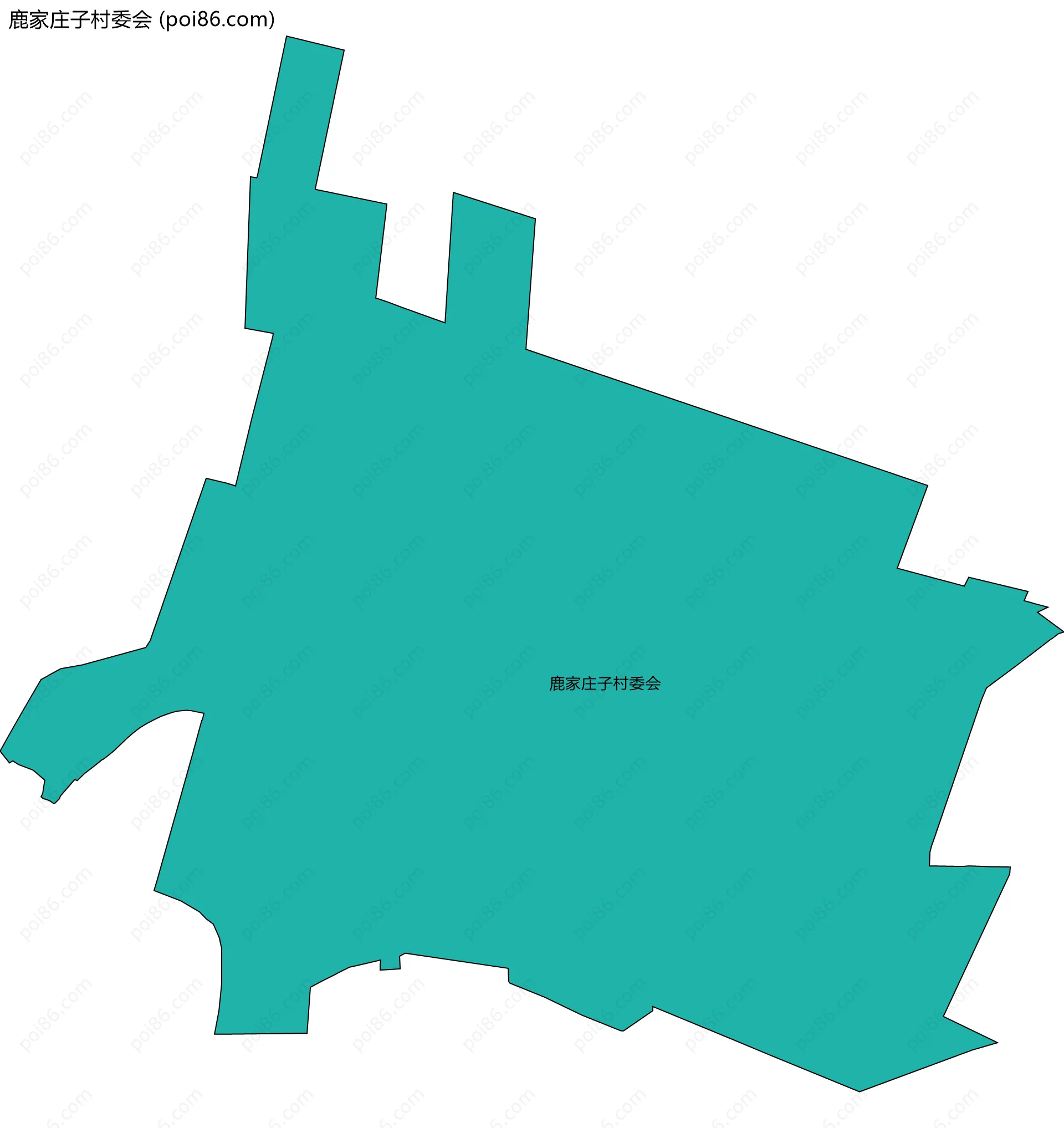 鹿家庄子村委会边界地图