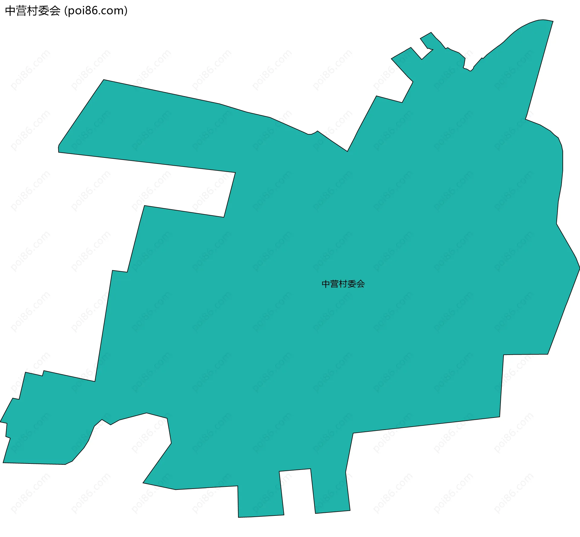 中营村委会边界地图