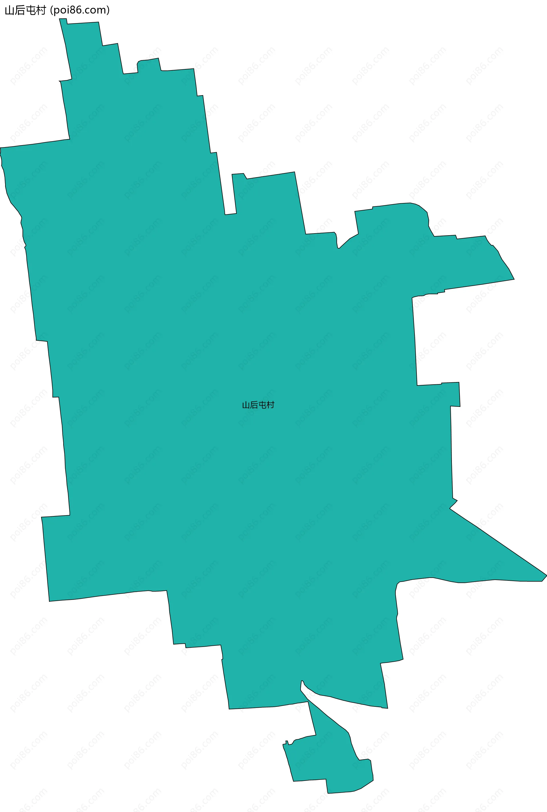 山后屯村边界地图