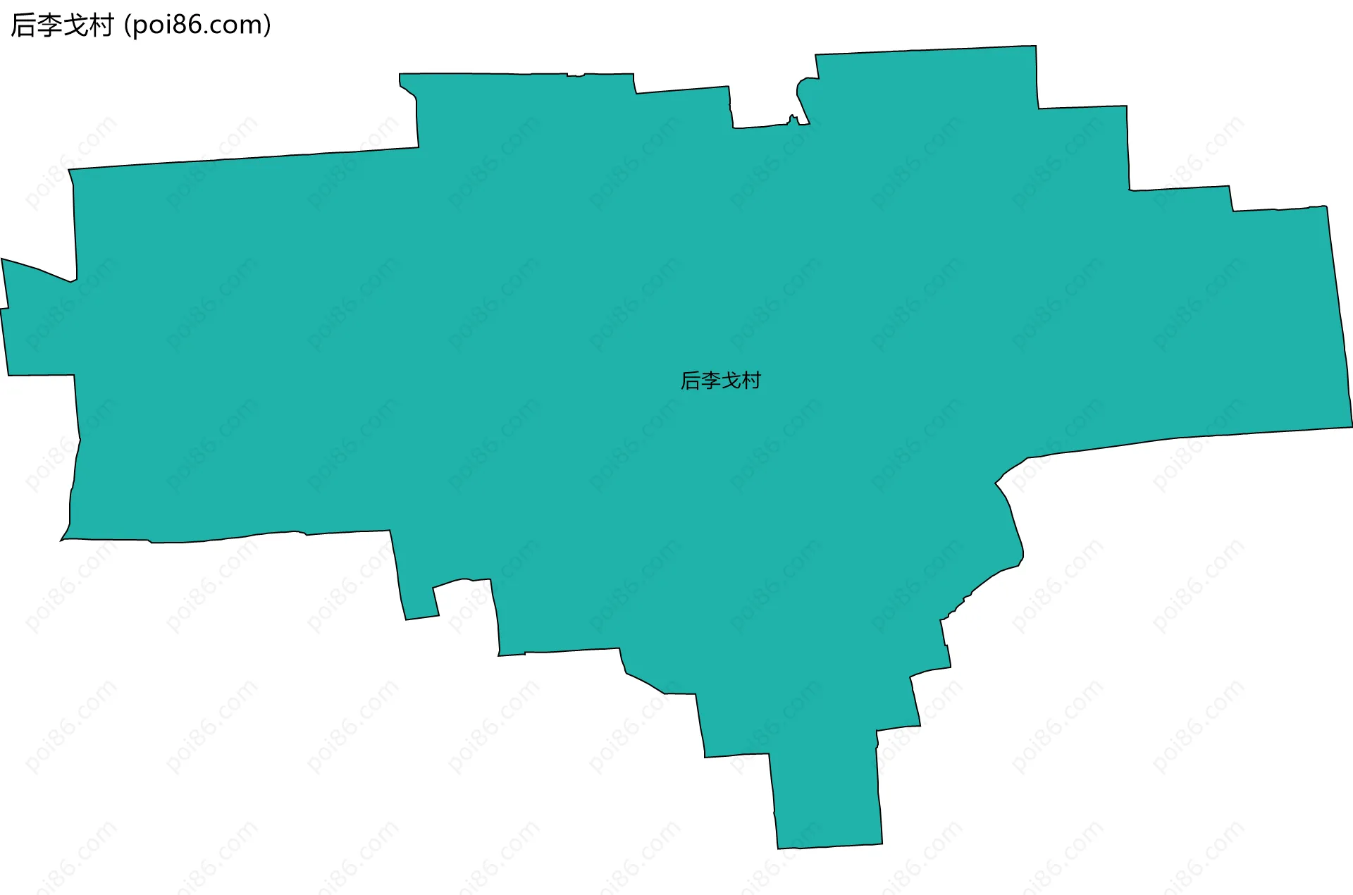 后李戈村边界地图