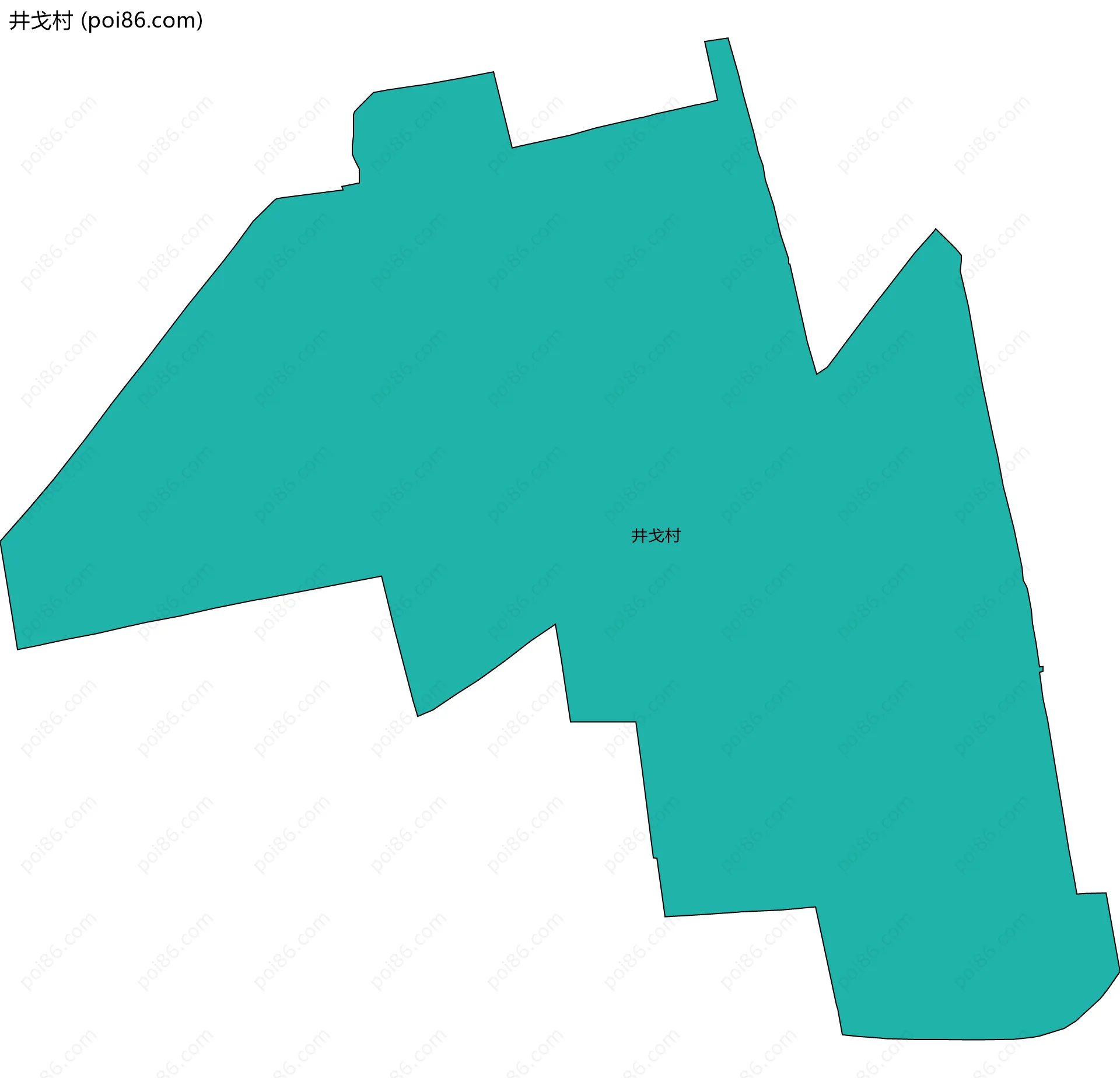井戈村边界地图