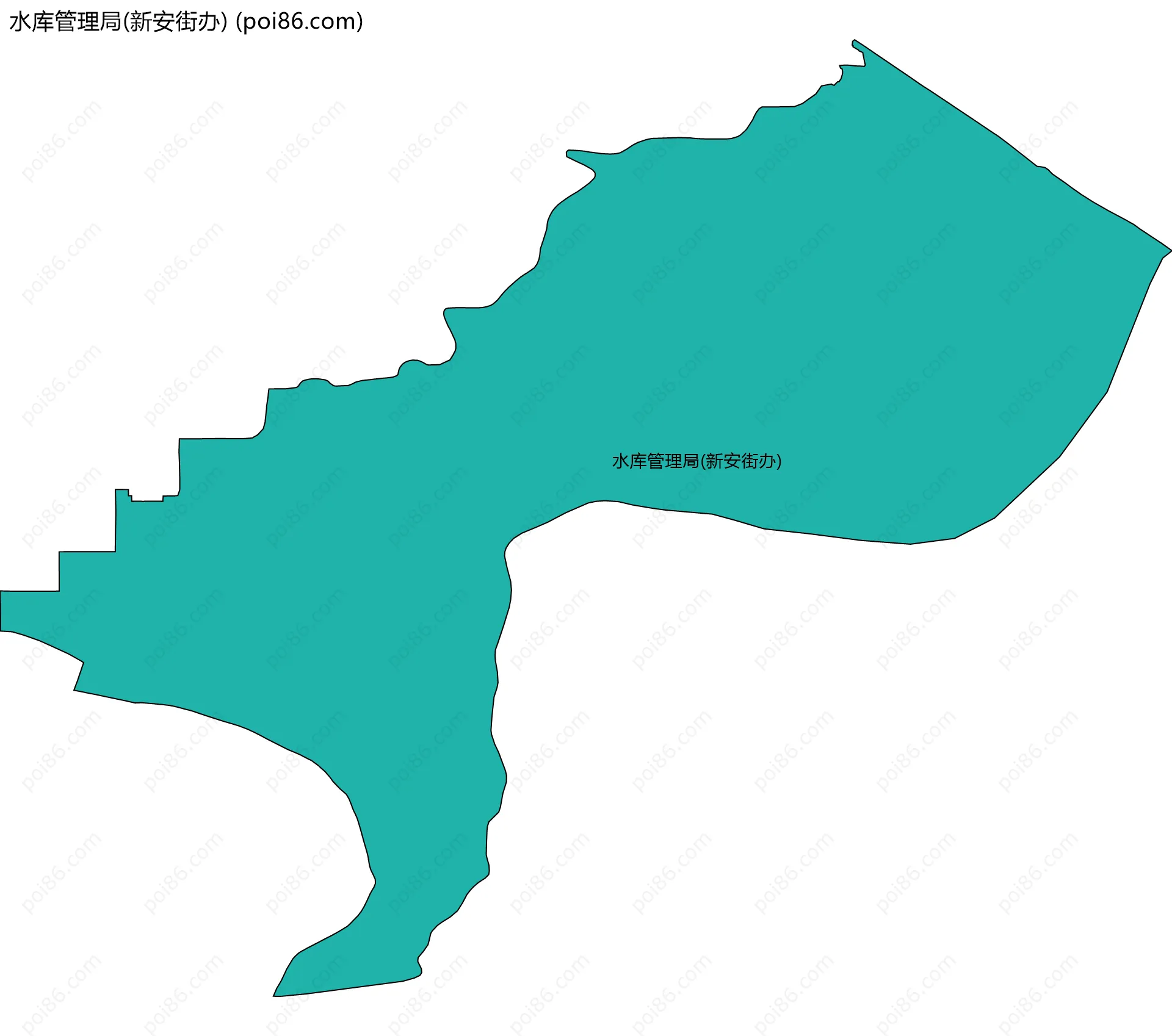 水库管理局(新安街办)边界地图