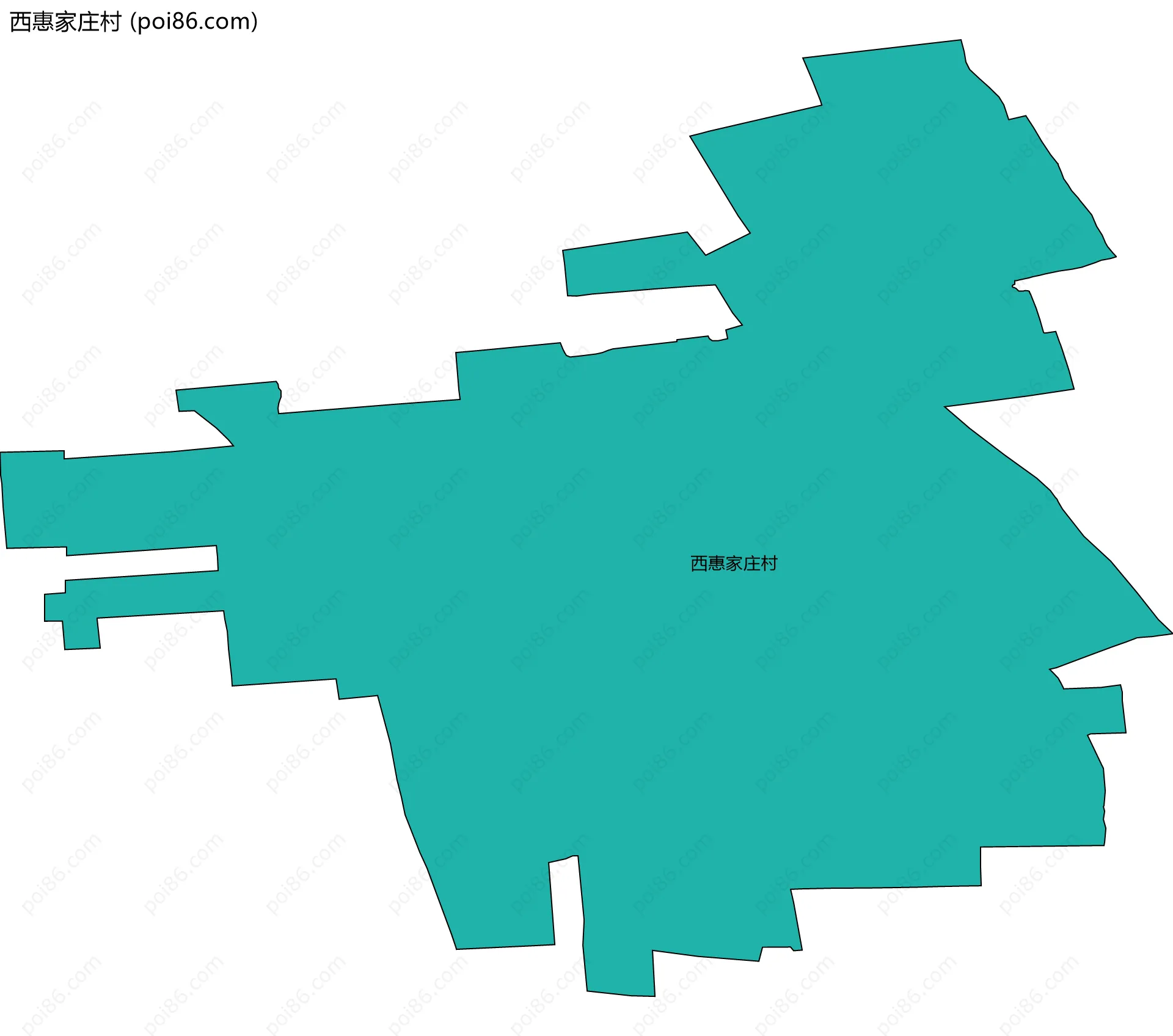西惠家庄村边界地图