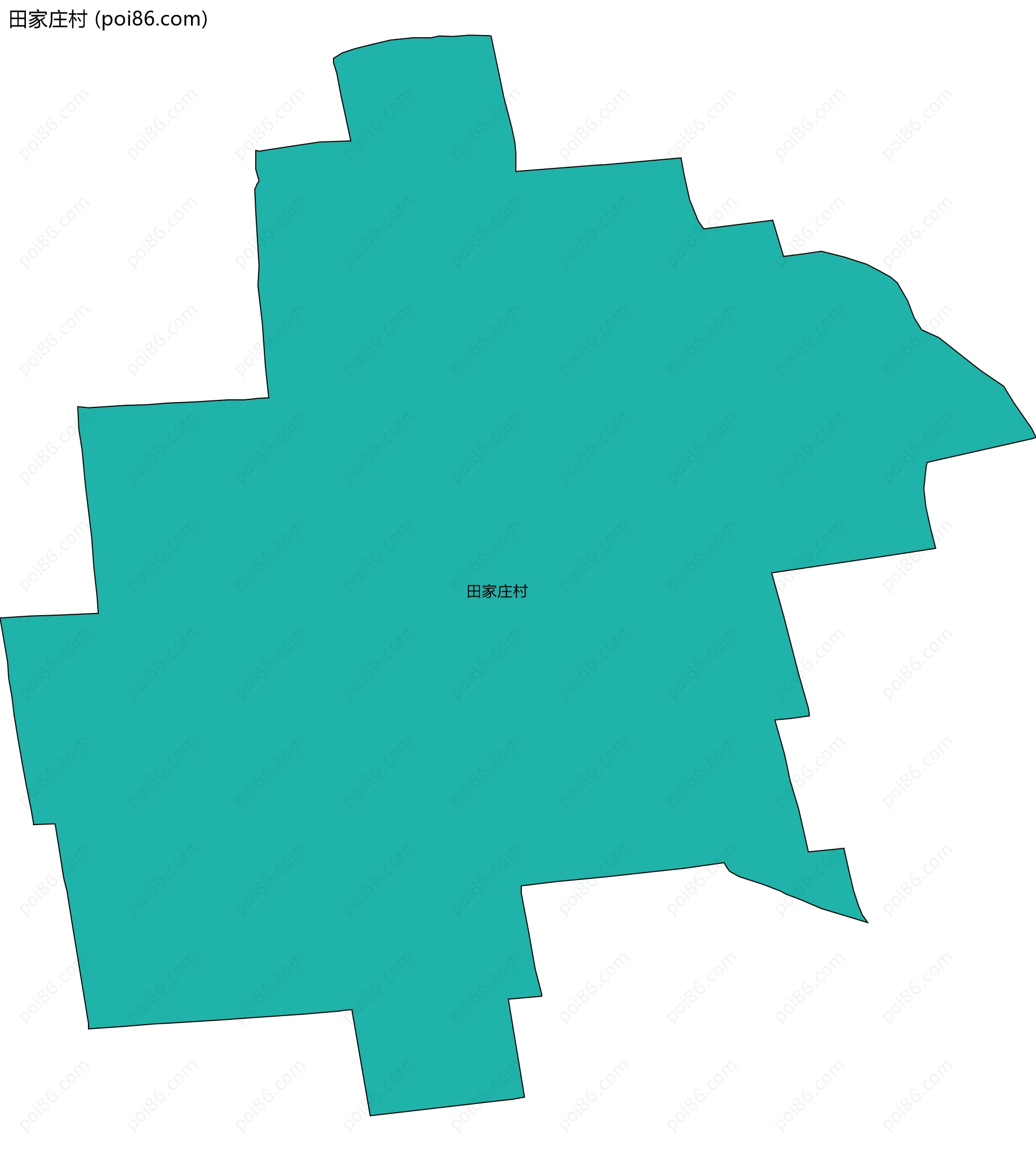 田家庄村边界地图