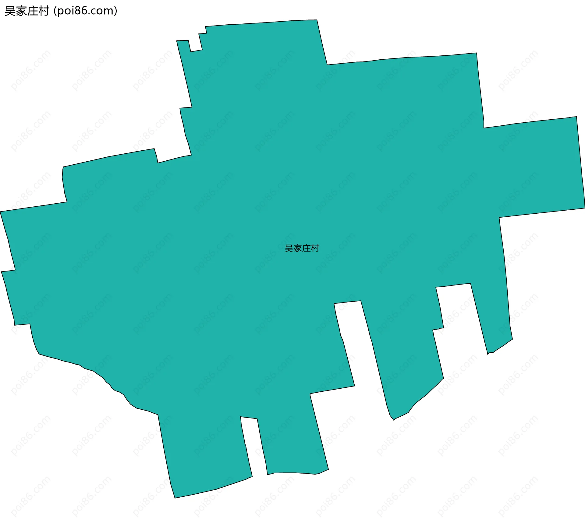 吴家庄村边界地图