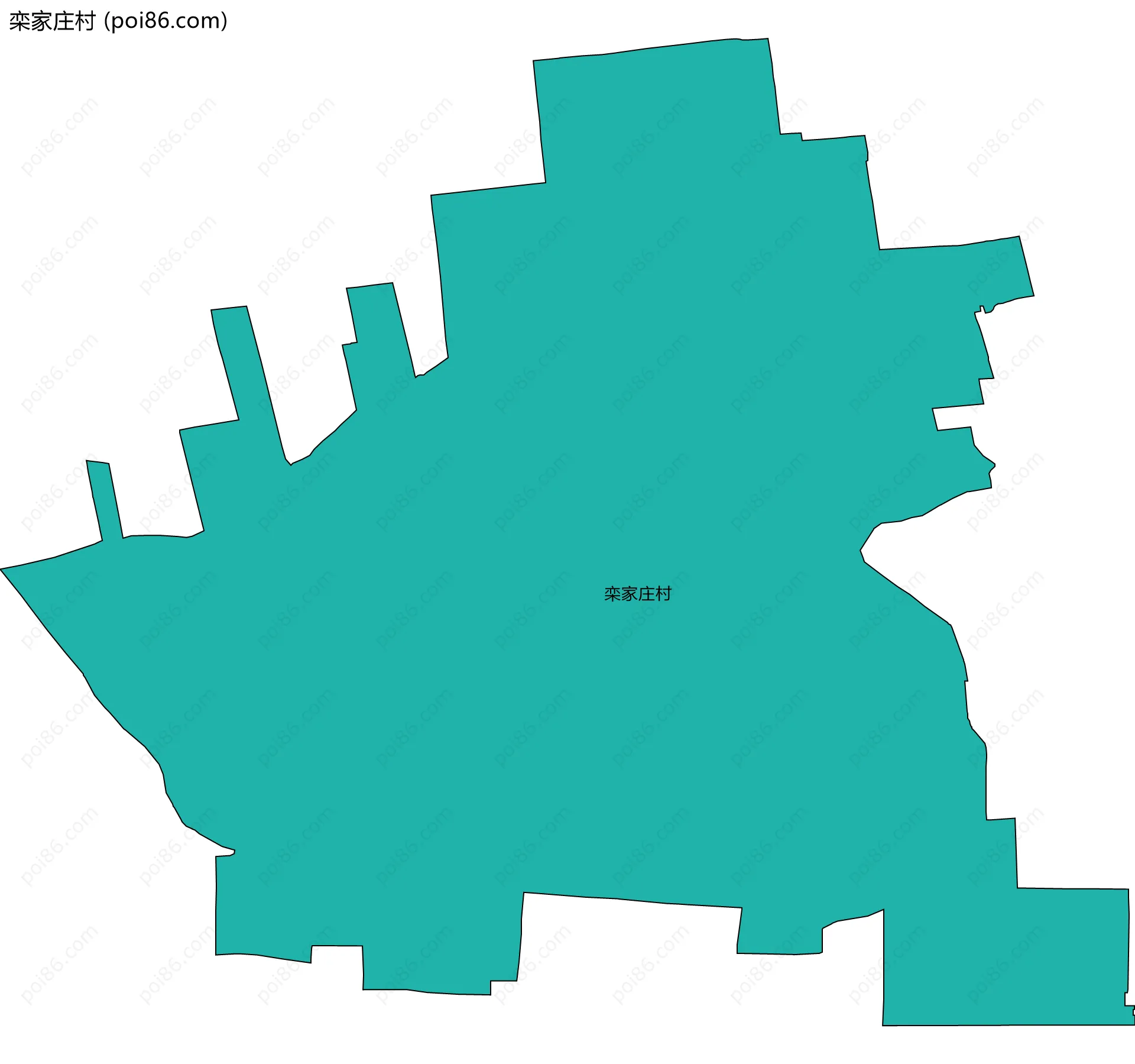 栾家庄村边界地图