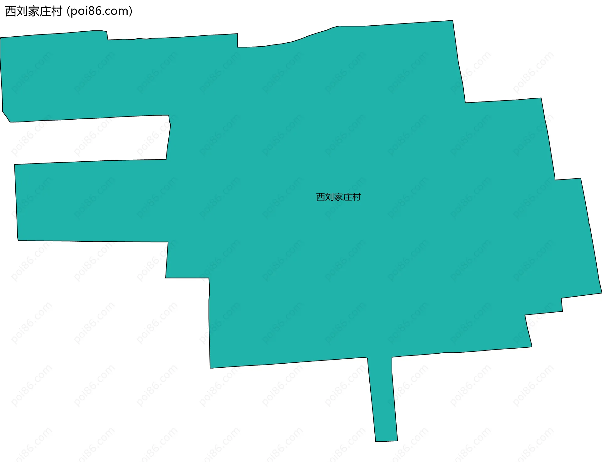 西刘家庄村边界地图