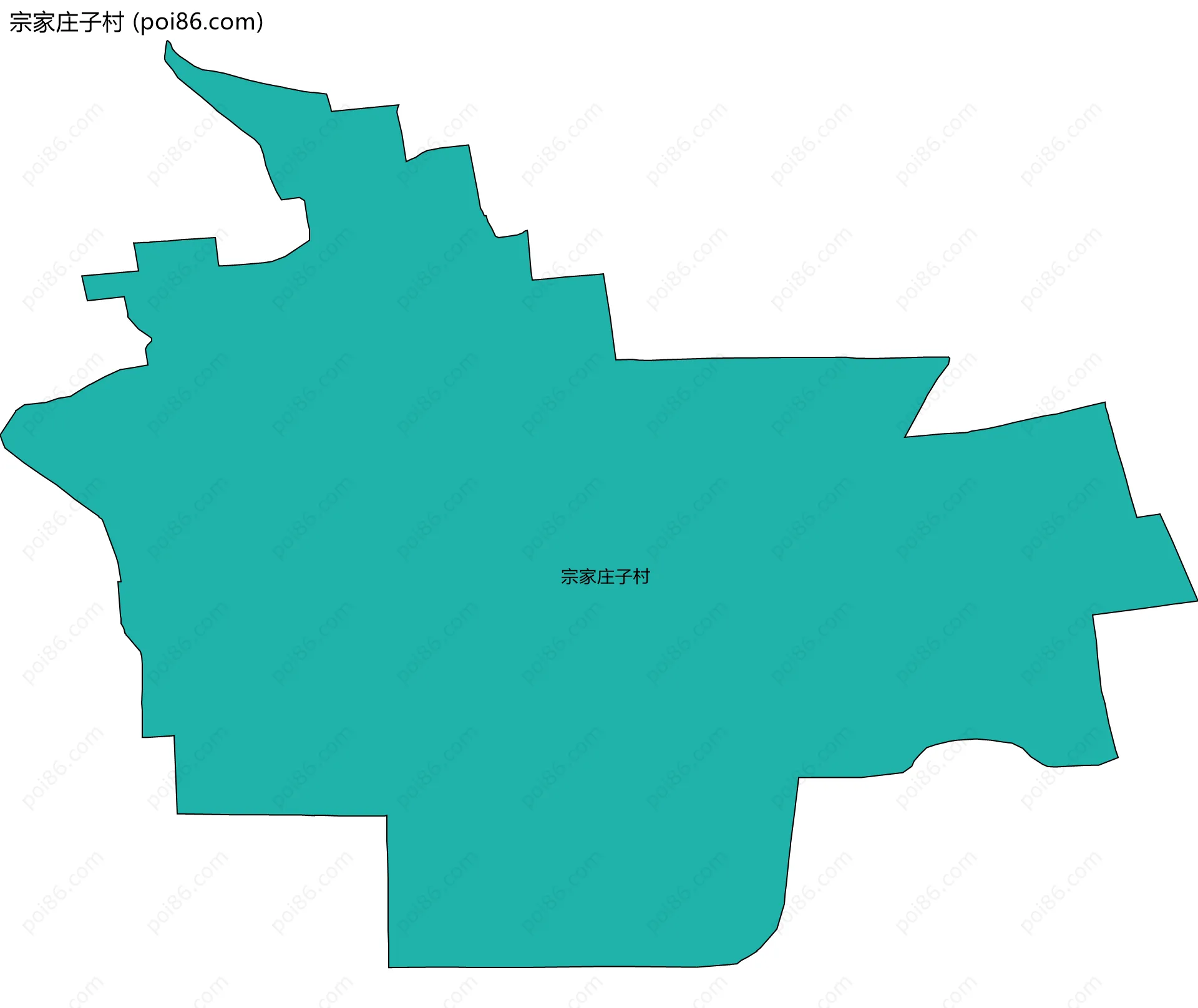 宗家庄子村边界地图