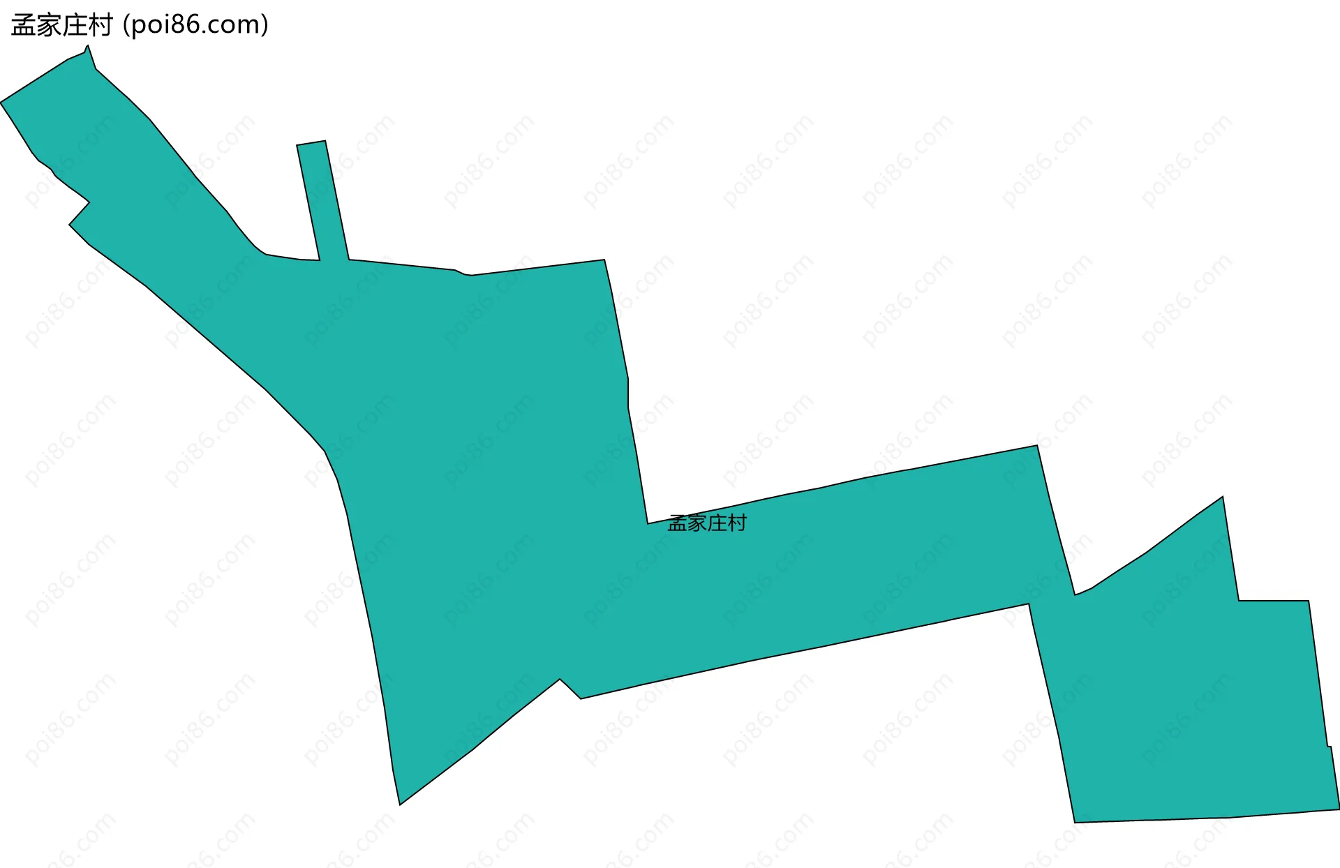 孟家庄村边界地图