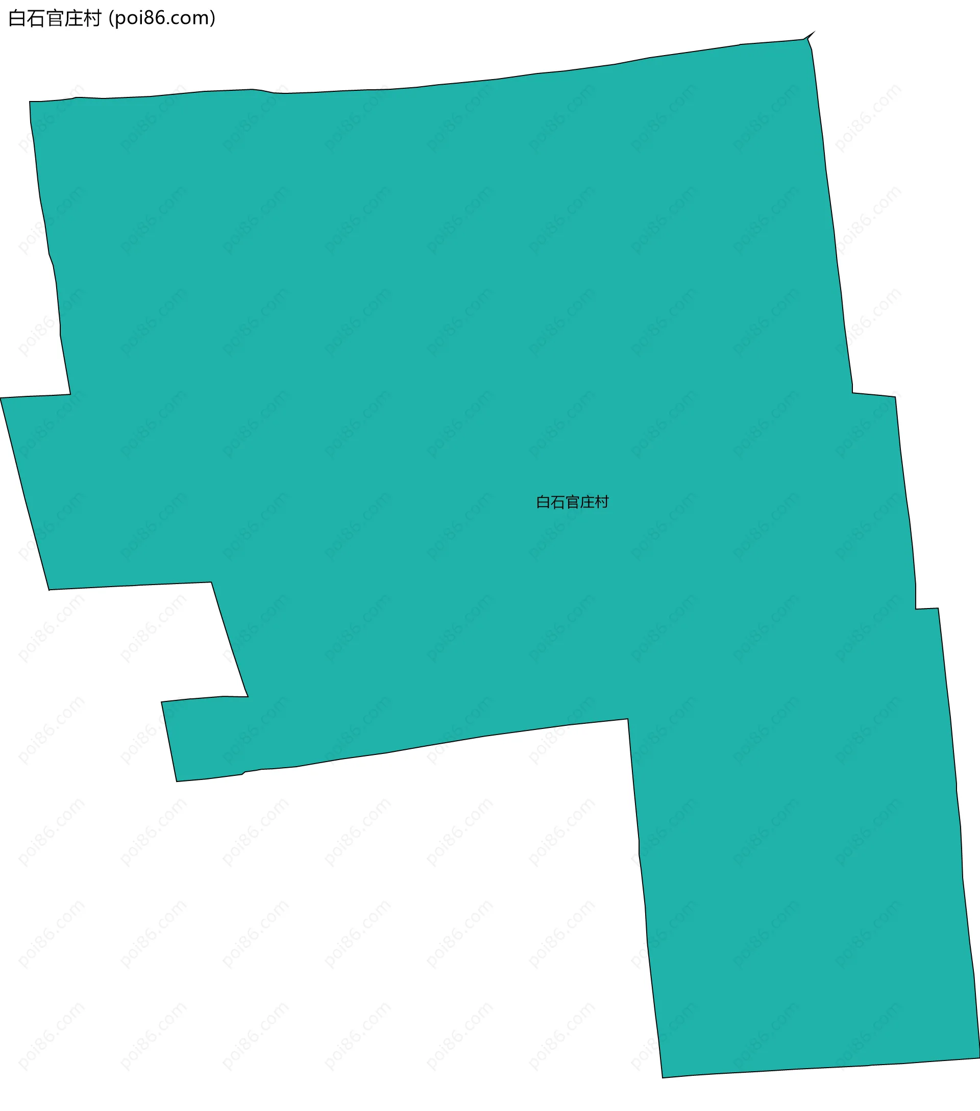 白石官庄村边界地图