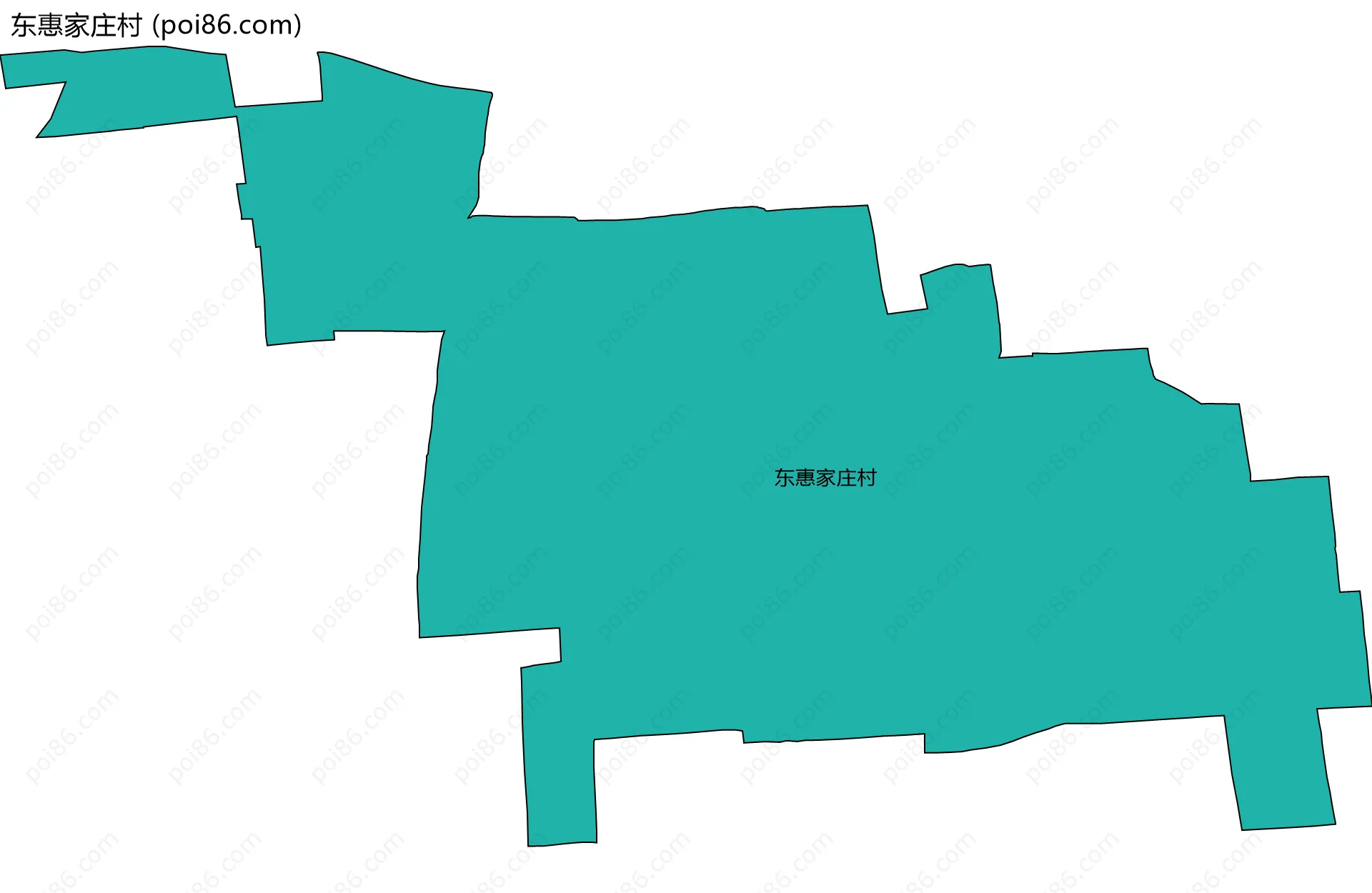东惠家庄村边界地图