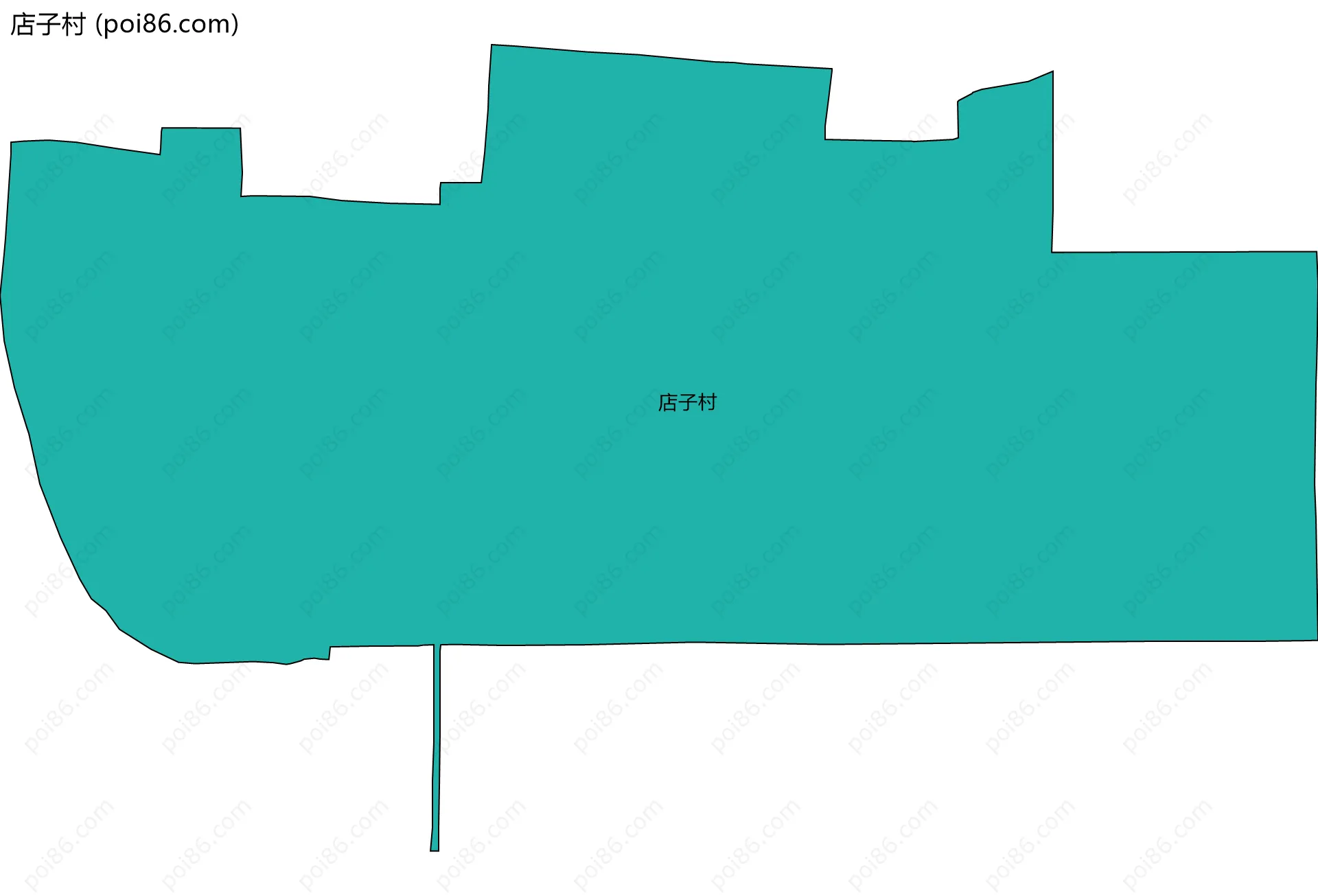 店子村边界地图