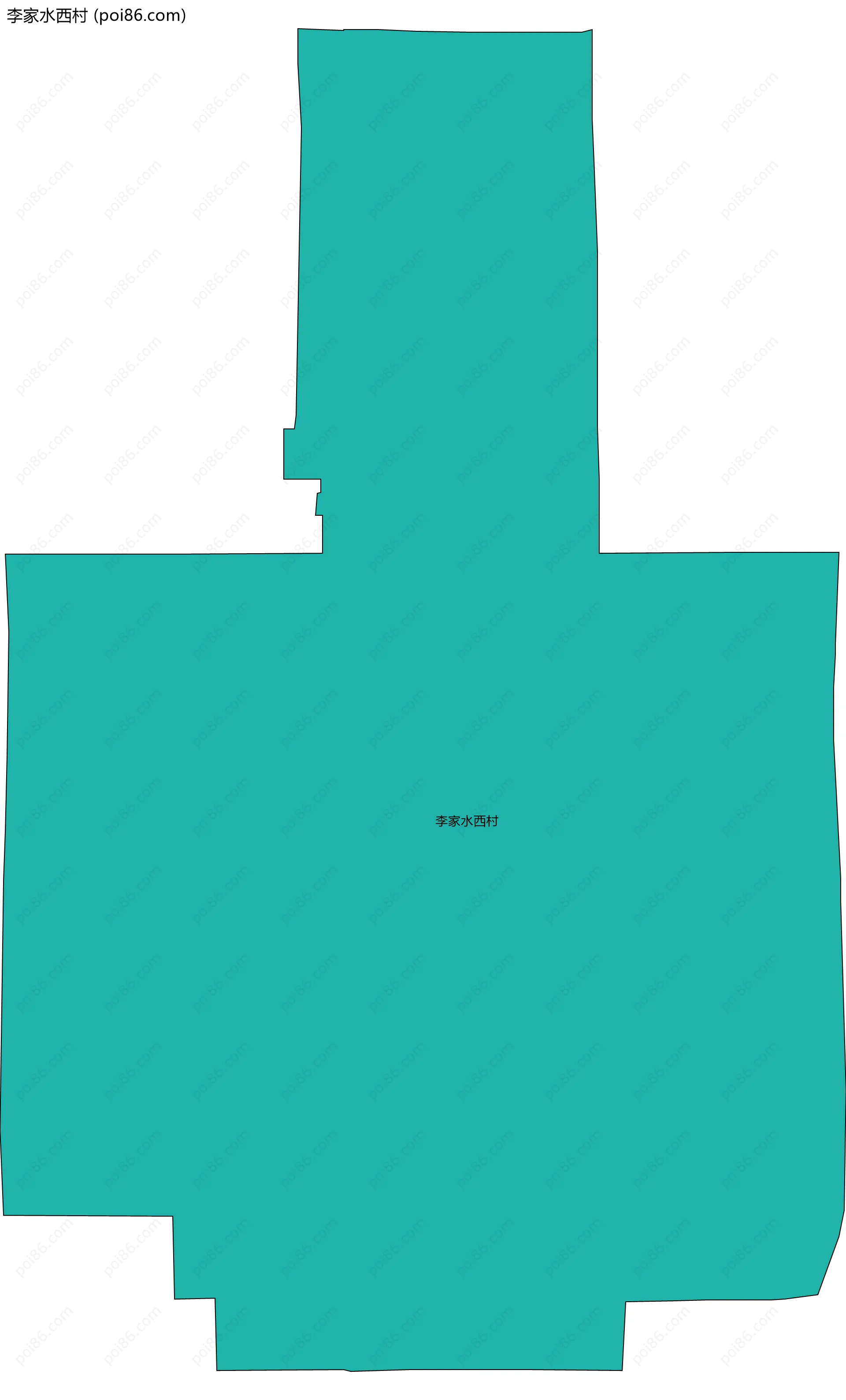 李家水西村边界地图