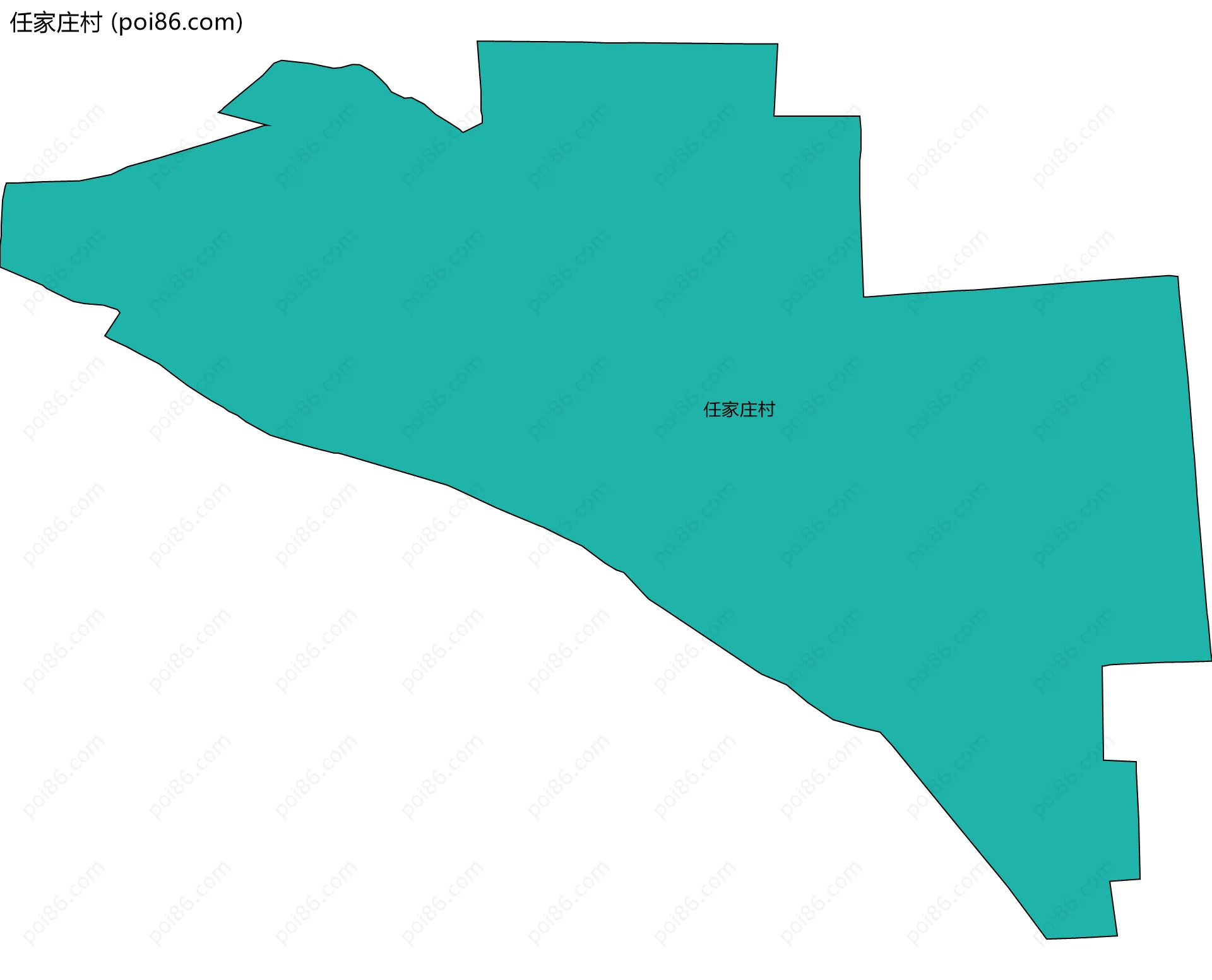 任家庄村边界地图