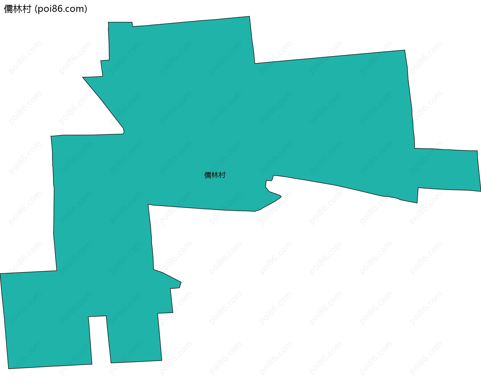儒林村边界地图