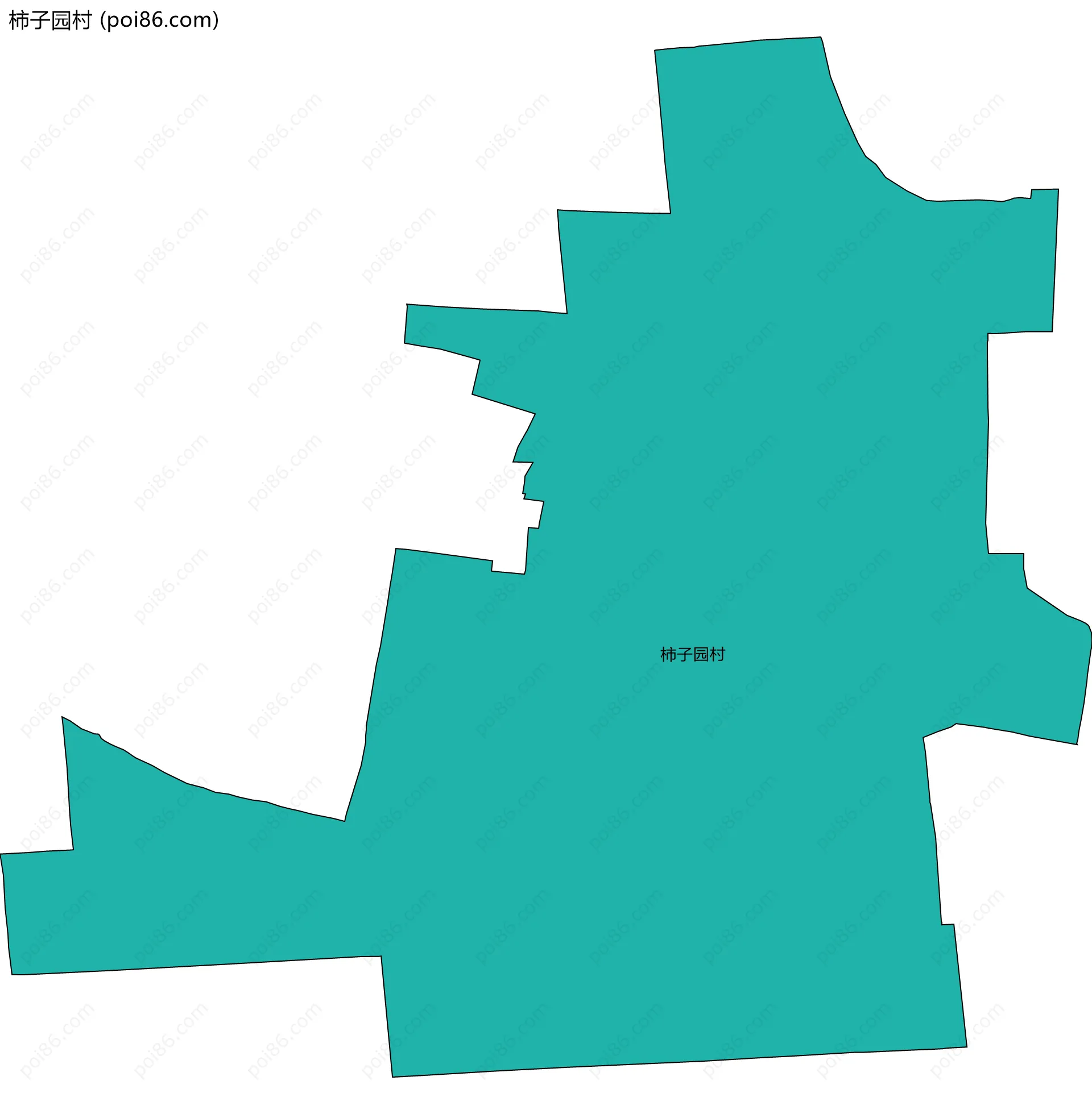 柿子园村边界地图