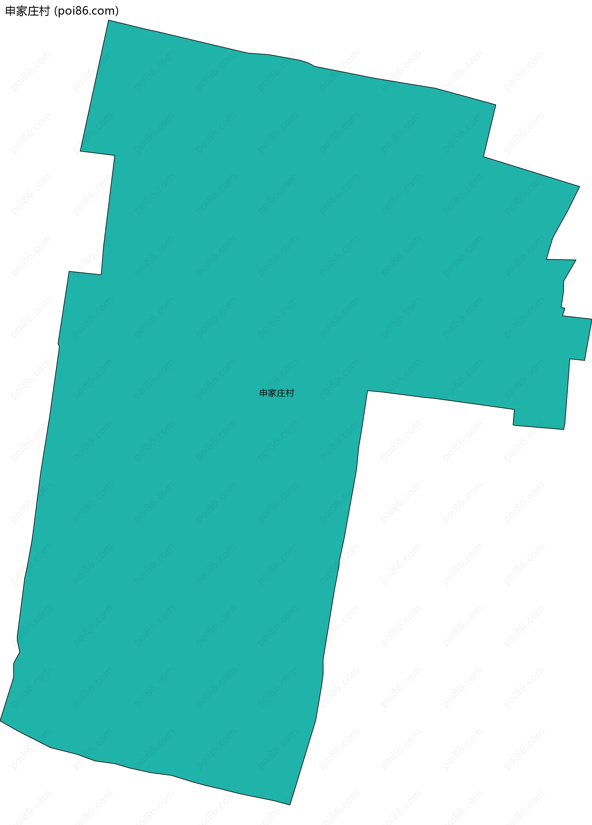 申家庄村边界地图