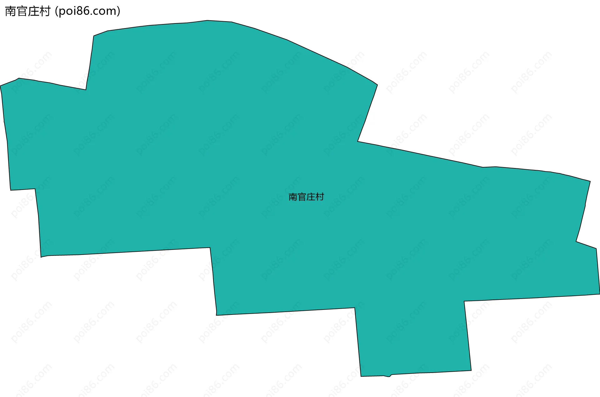 南官庄村边界地图