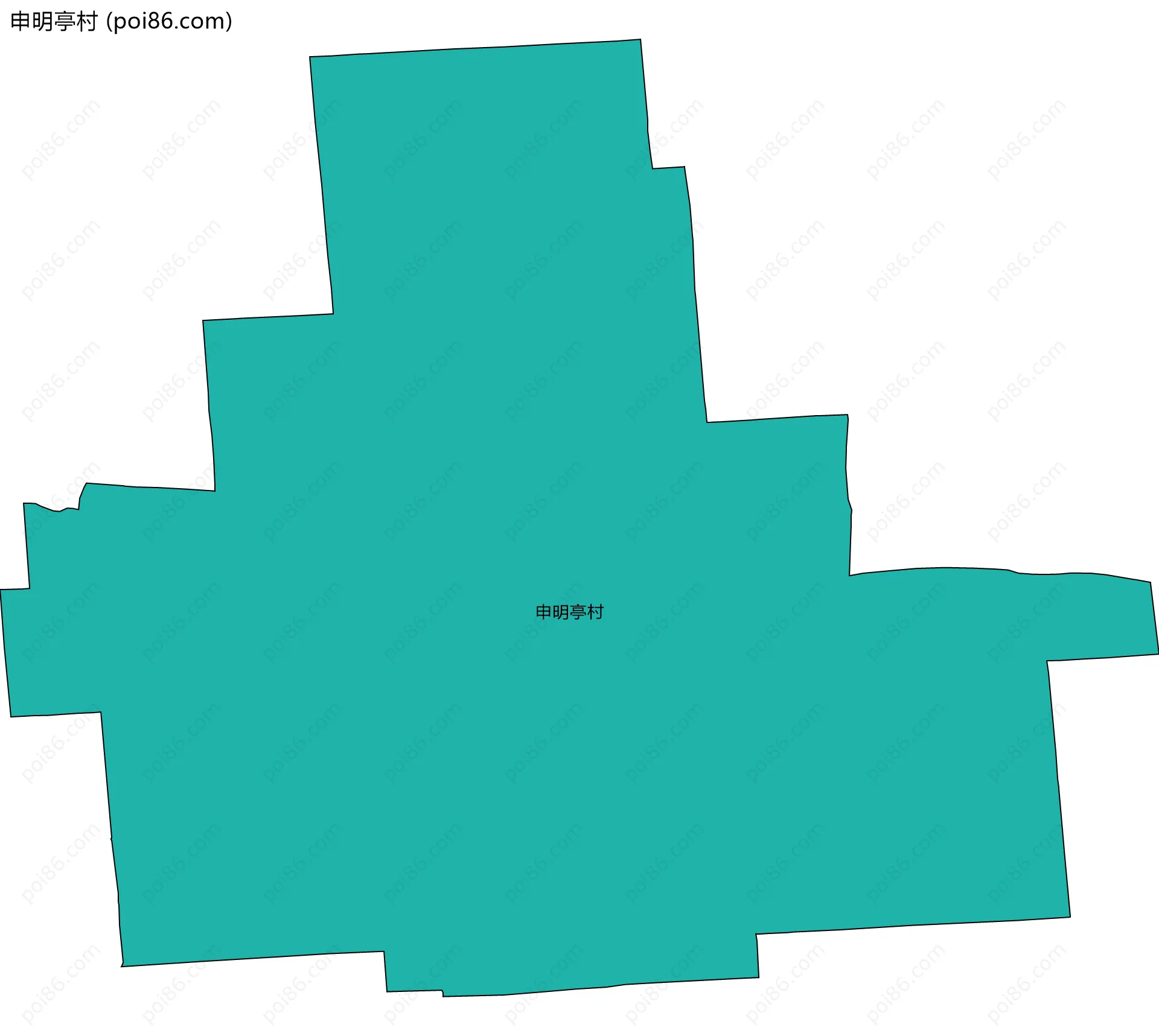 申明亭村边界地图