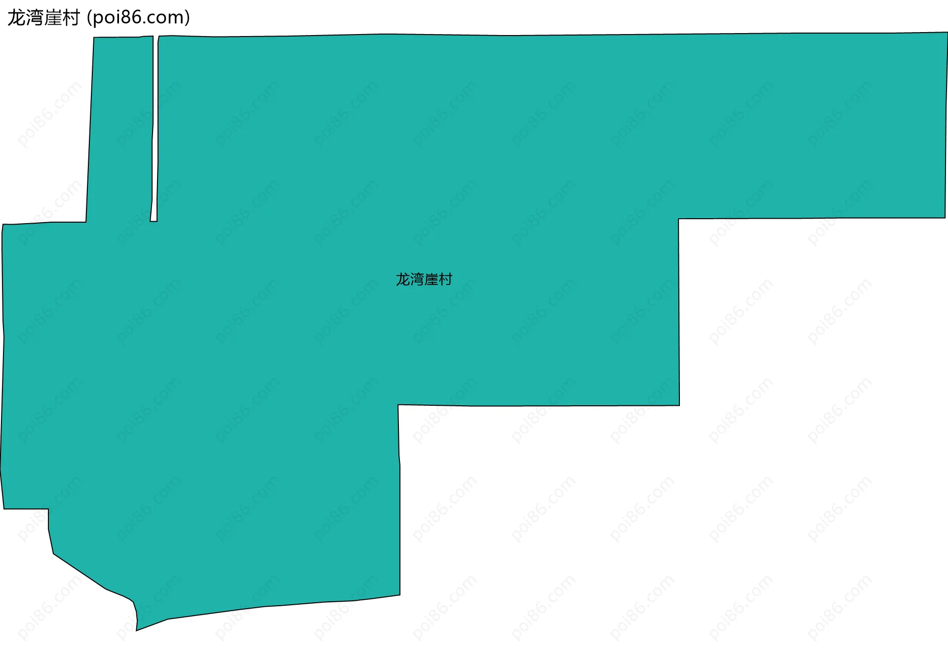 龙湾崖村边界地图