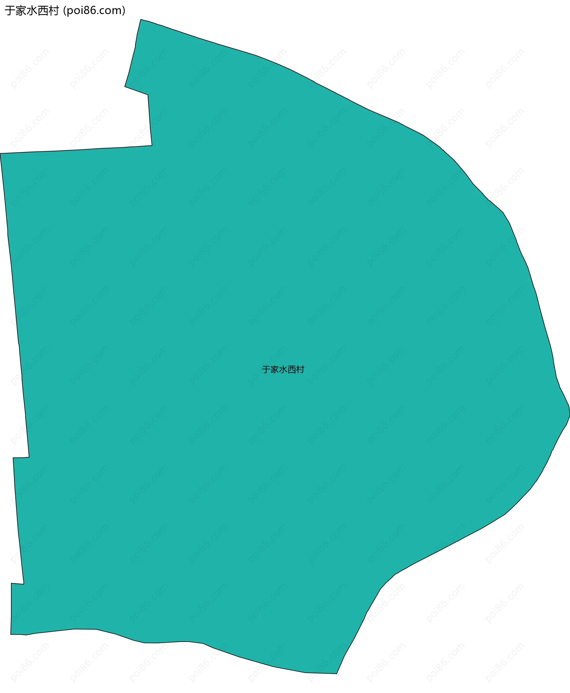 于家水西村边界地图