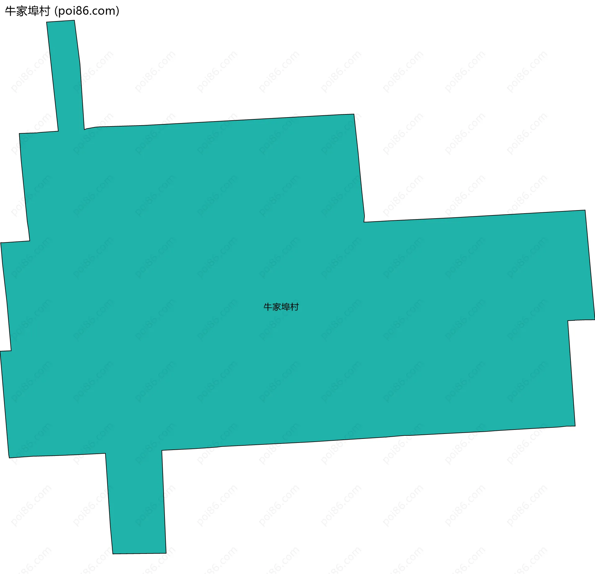 牛家埠村边界地图