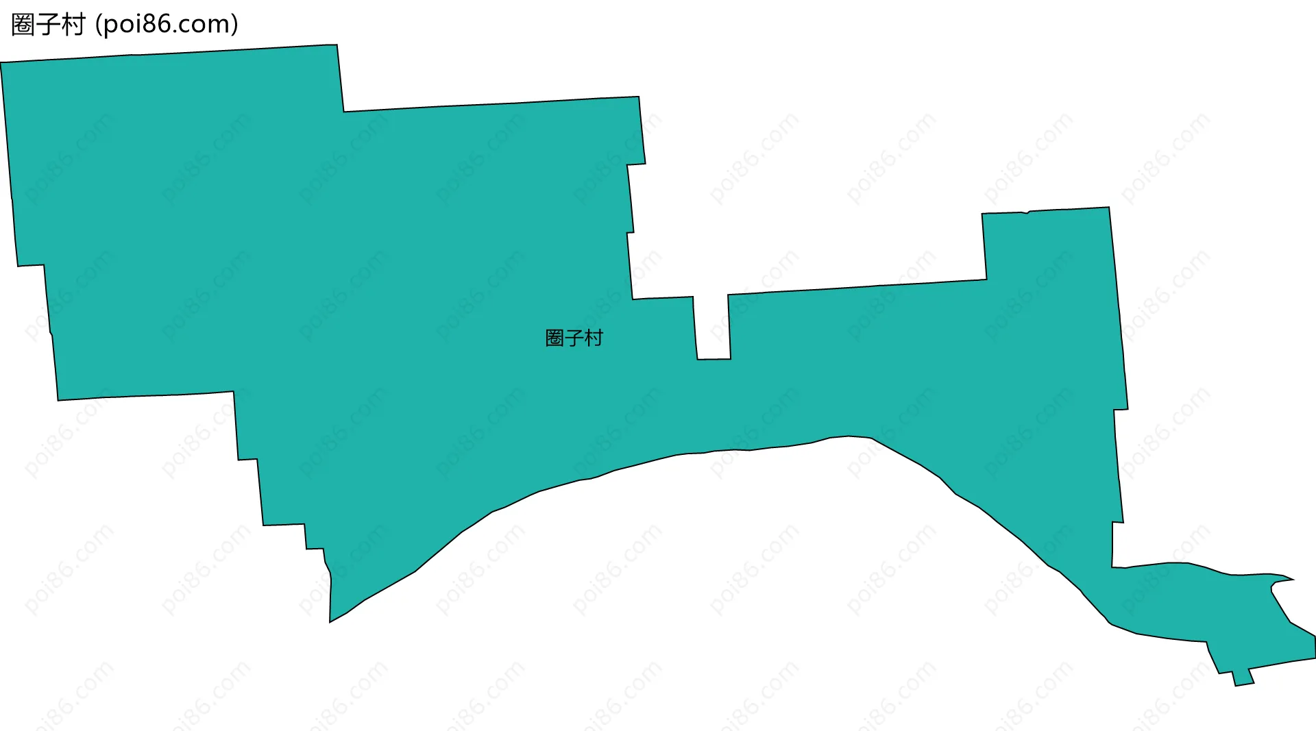 圈子村边界地图