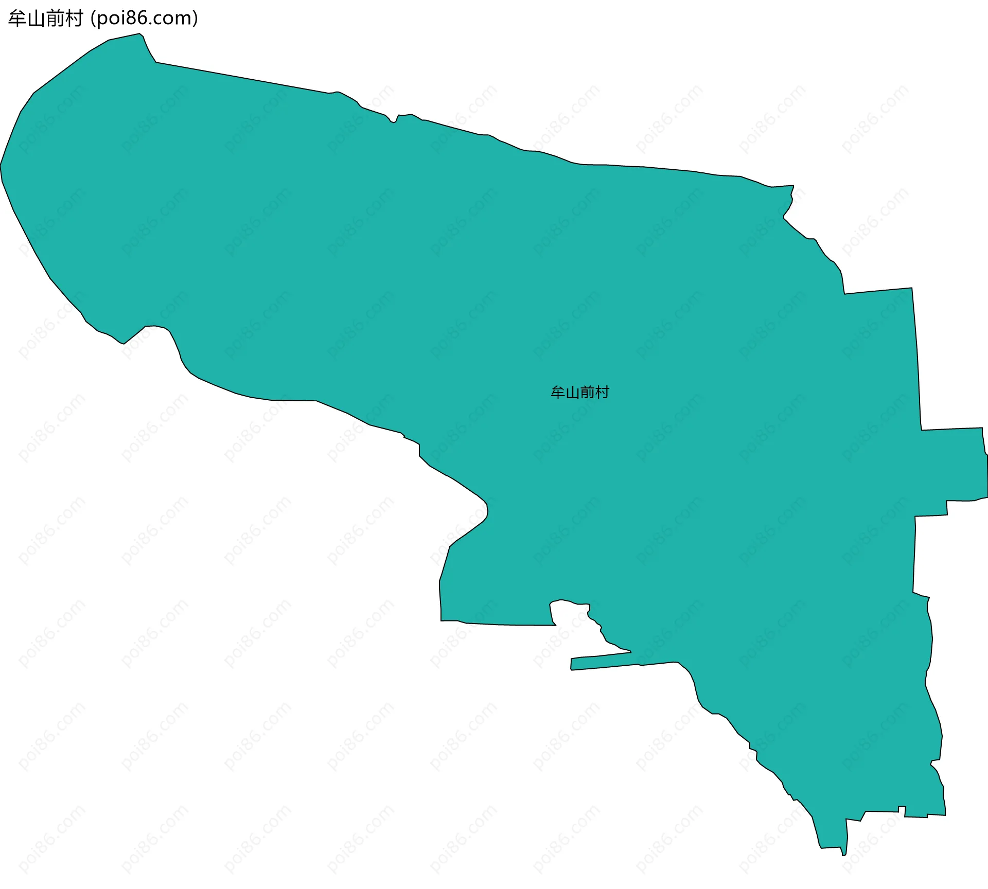 牟山前村边界地图