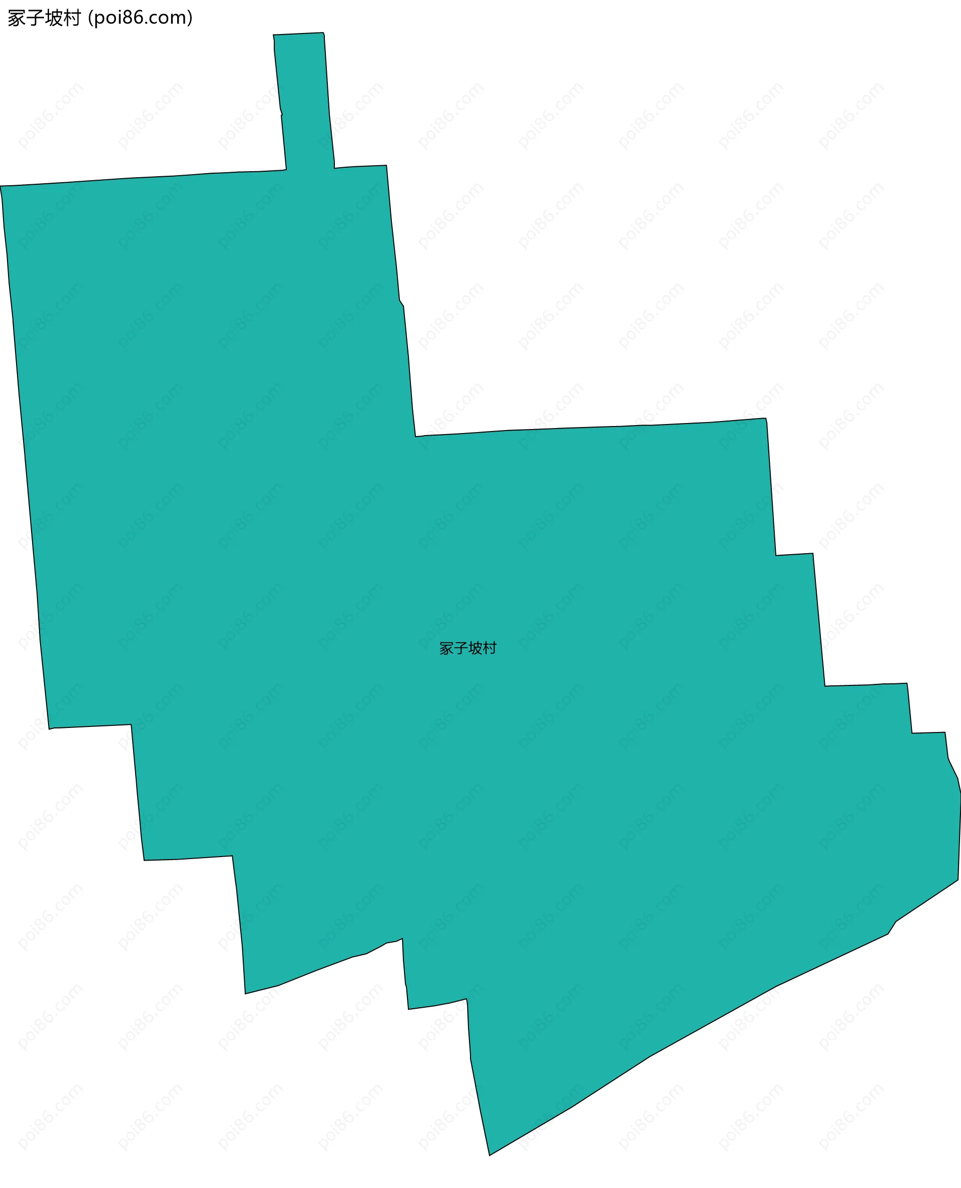 冢子坡村边界地图