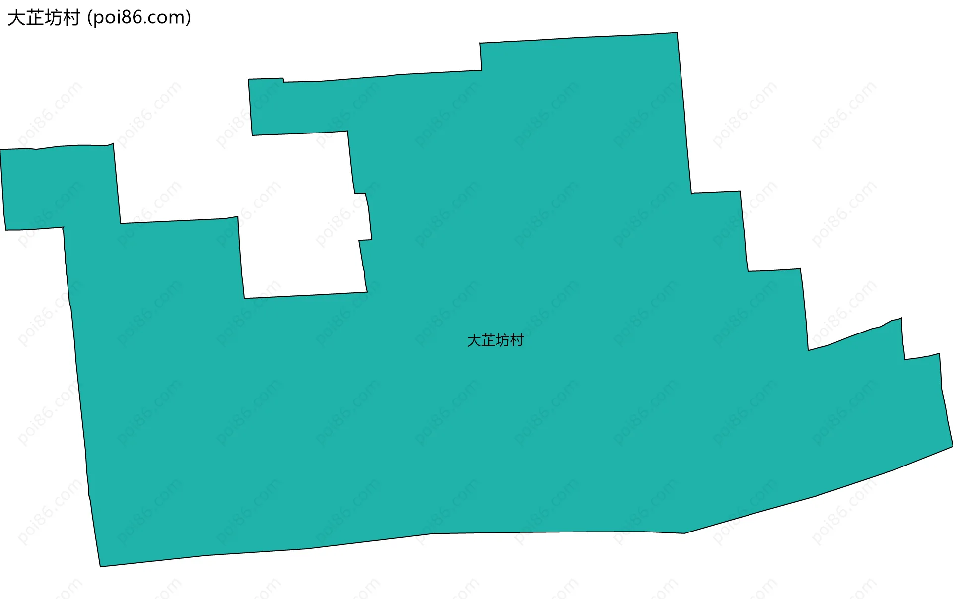 大芷坊村边界地图
