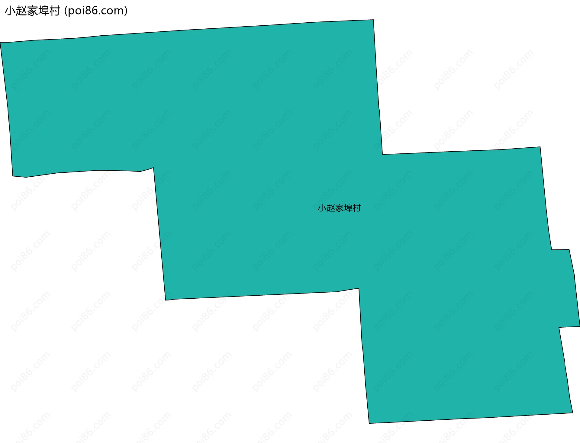 小赵家埠村边界地图