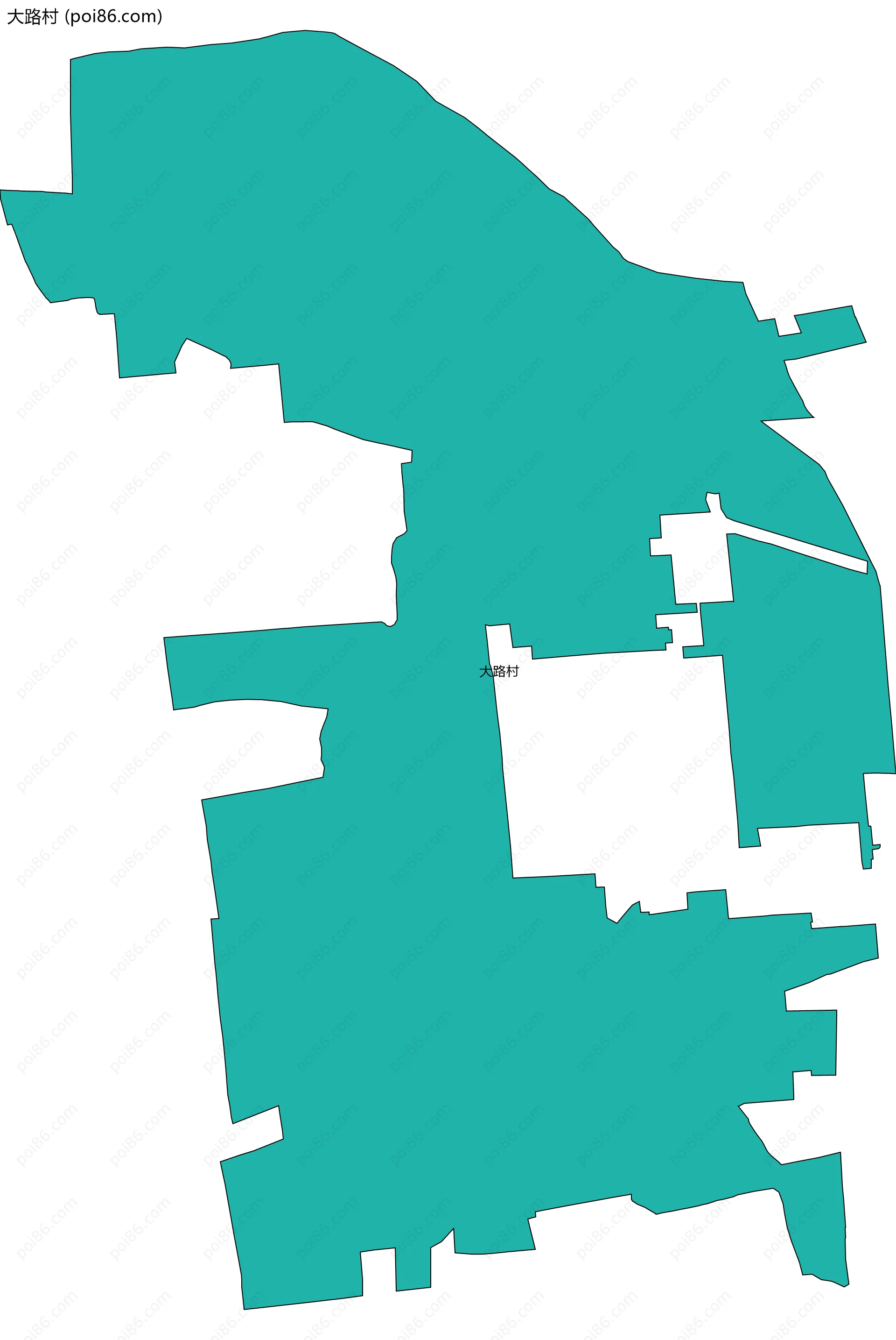 大路村边界地图