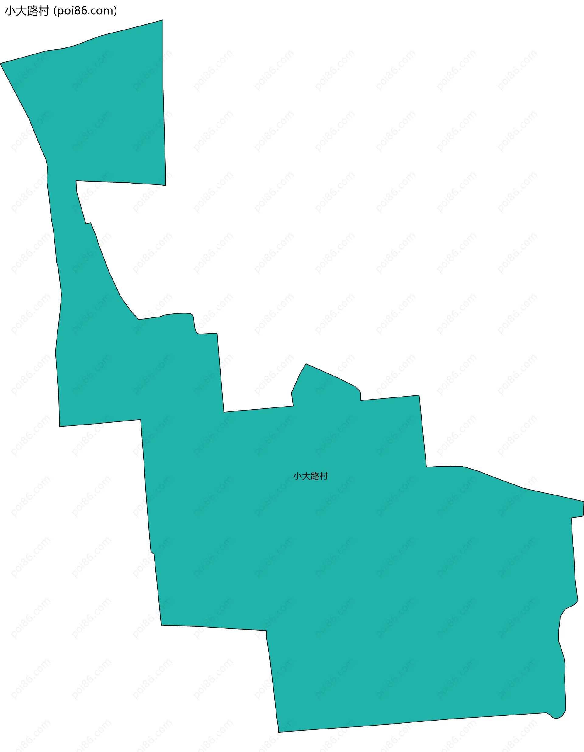 小大路村边界地图