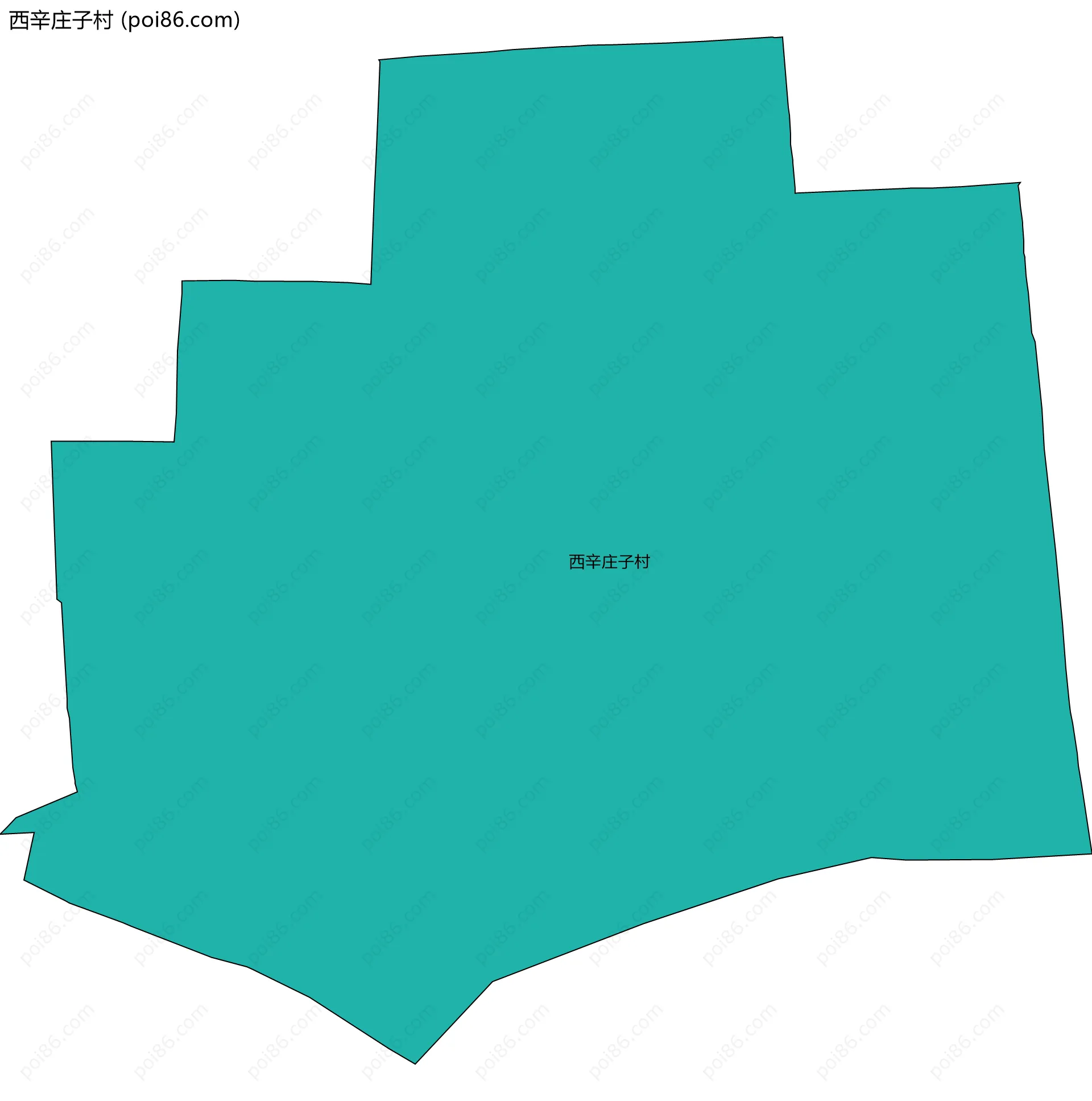 西辛庄子村边界地图