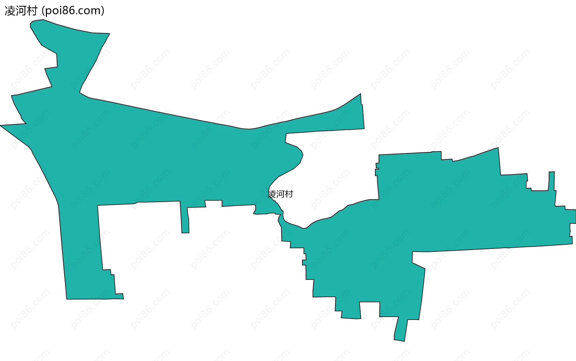 凌河村边界地图