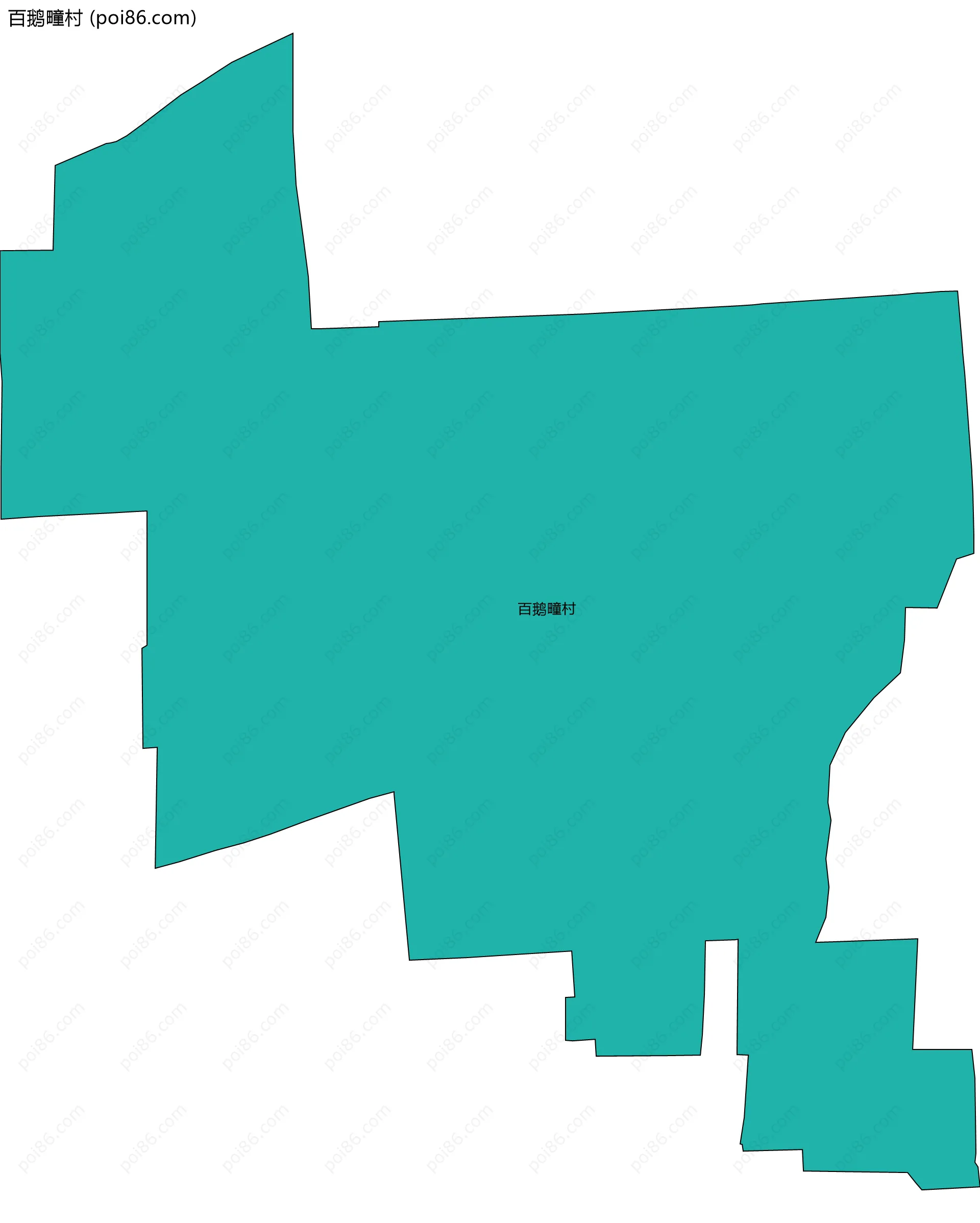 百鹅疃村边界地图